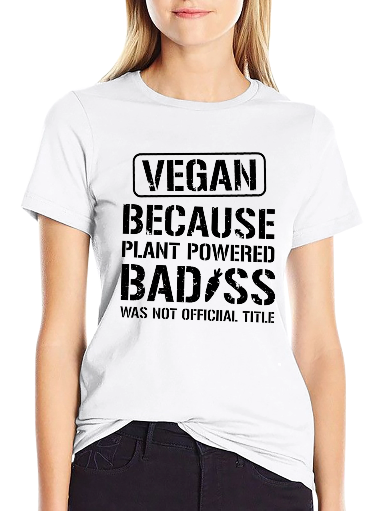 Black Vegan Badass T-Shirt - Plant Powered view 9