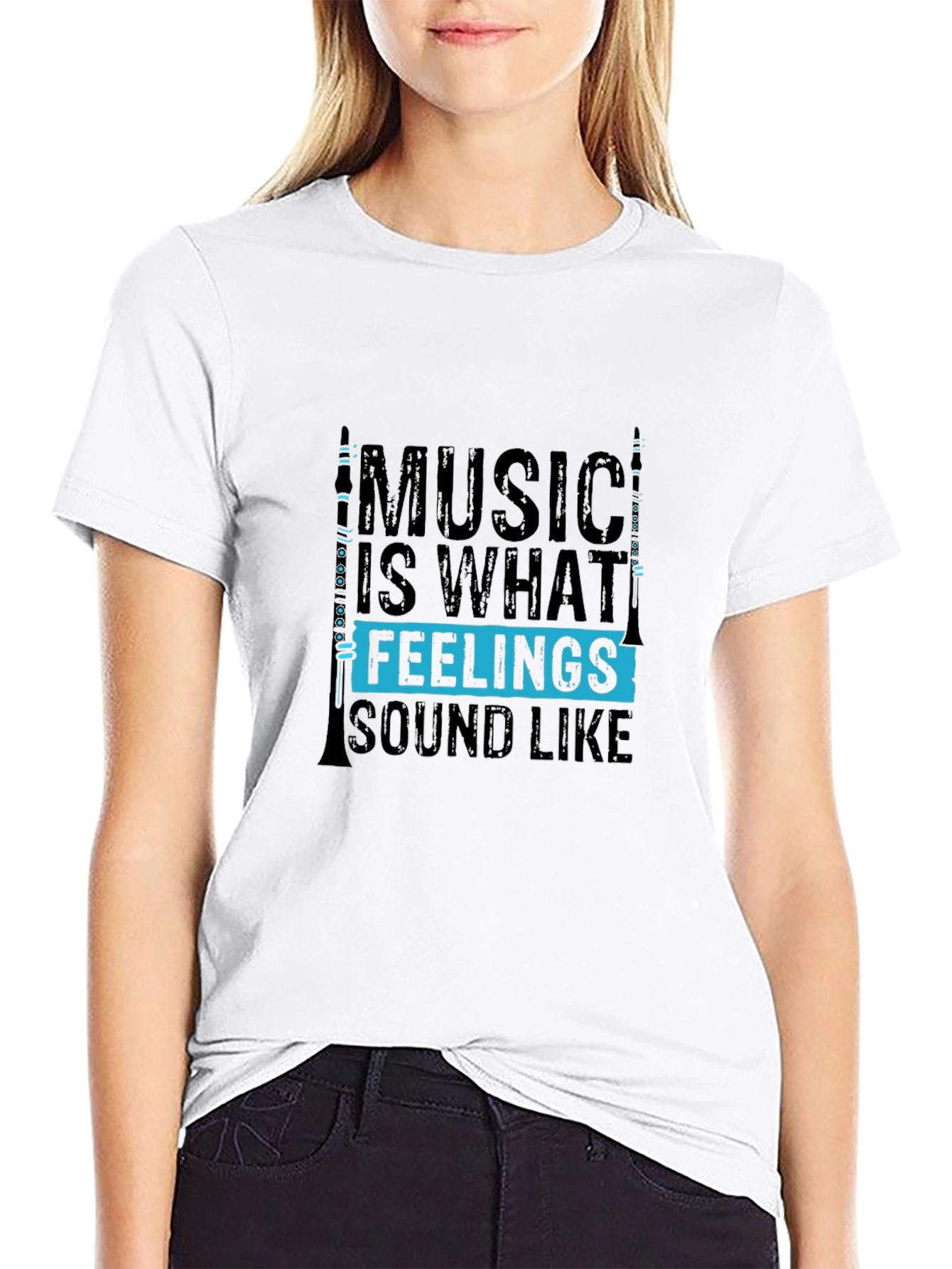 Black Music is Feelings T-Shirt - Black Graphic Tee view 9