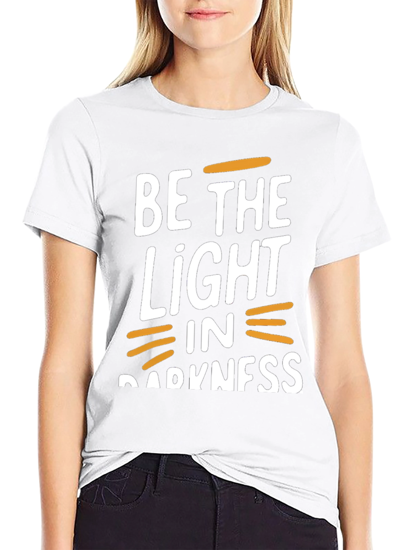 Black Be The Light In Darkness Graphic T-Shirt view 9