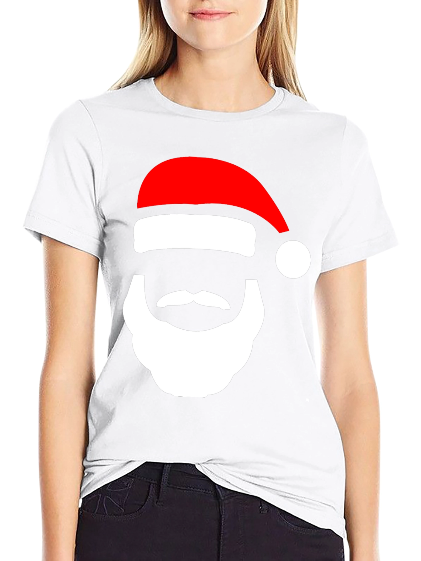 Festive Santa Face Graphic Tee - Holiday Cheer! - 9