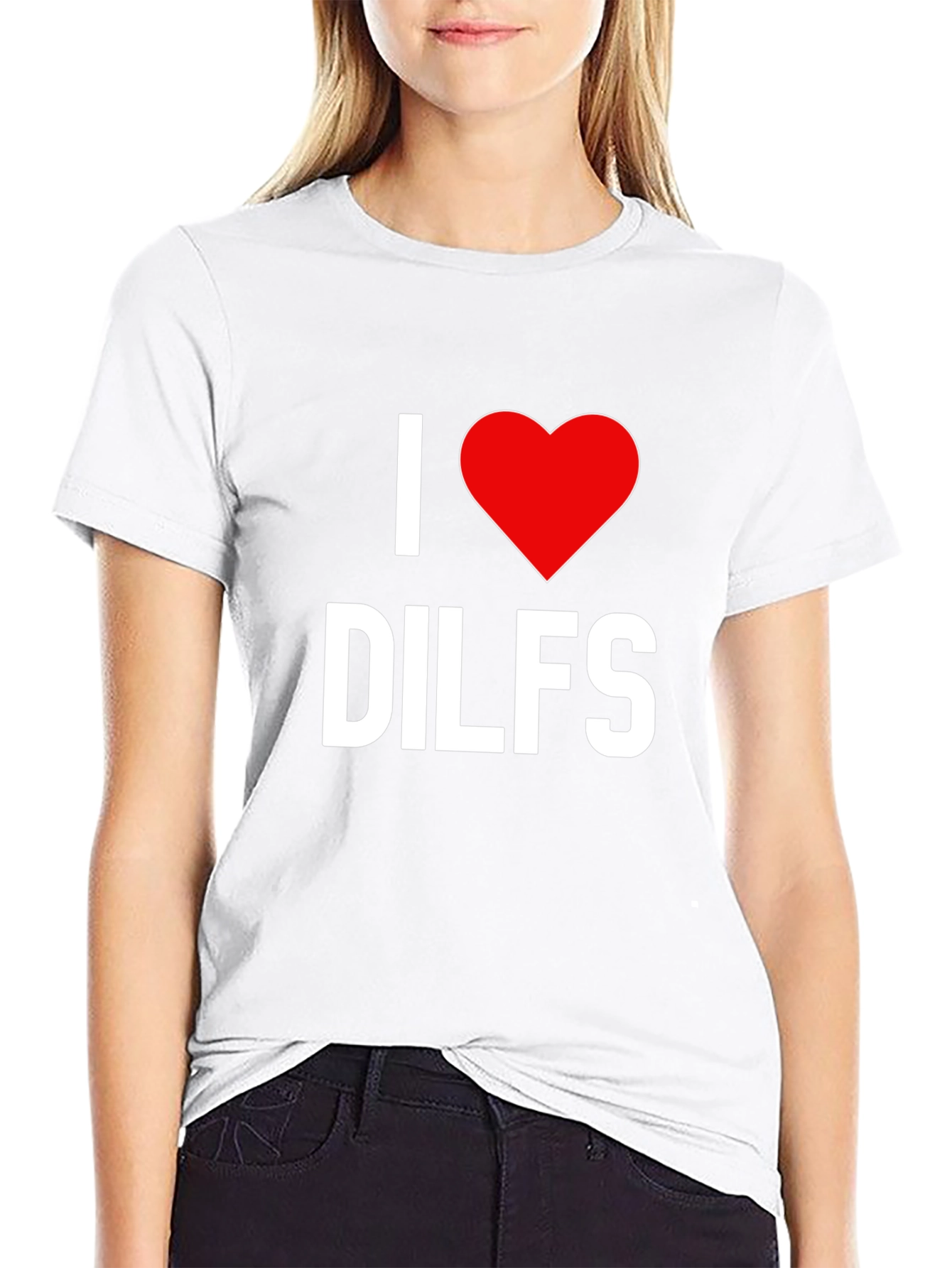 Black I Love DILFS Graphic Tee - Bold Statement Shirt view 9