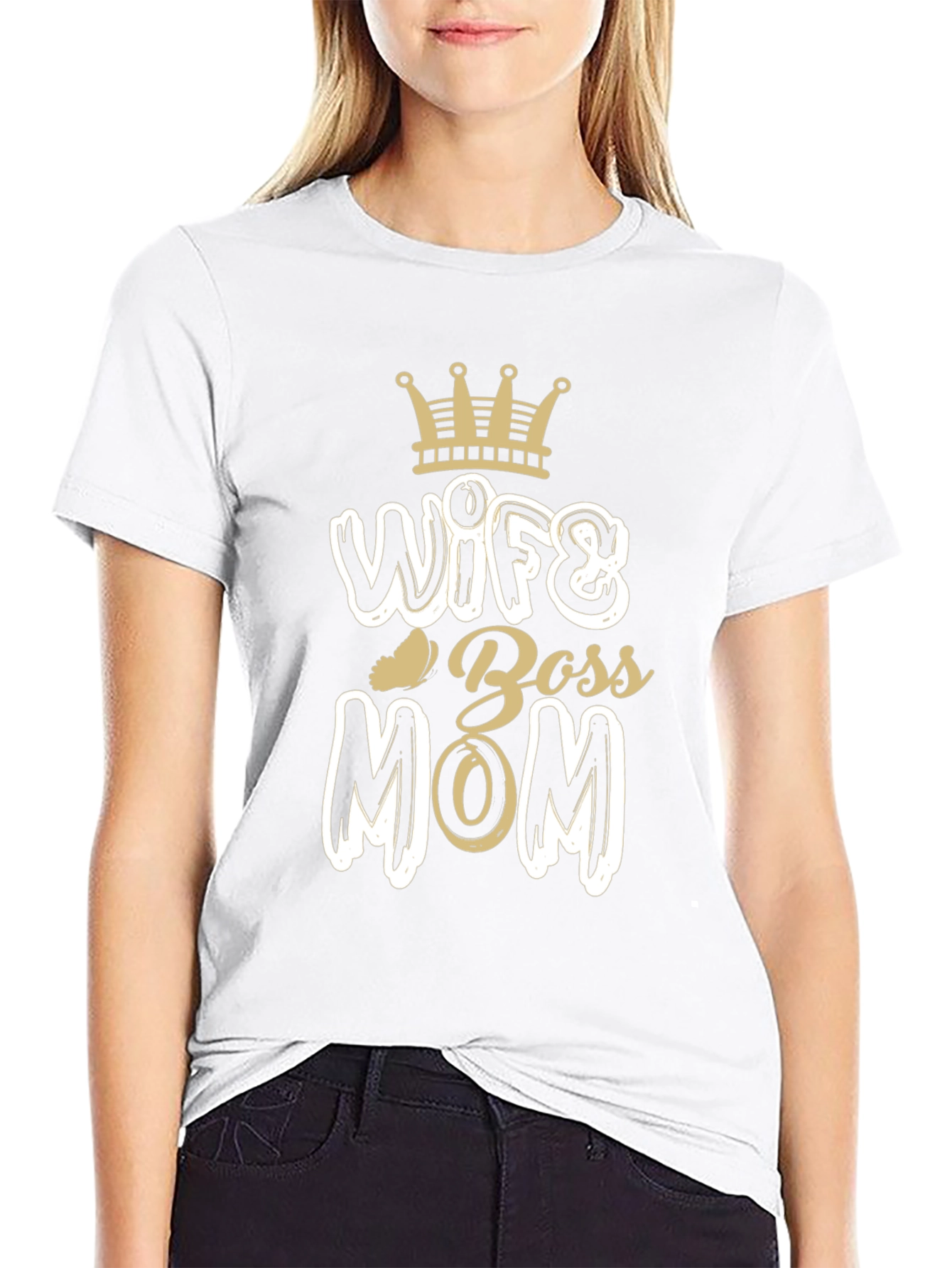 Black Wife Boss Mom Graphic Tee - Trendy Comfort view 9