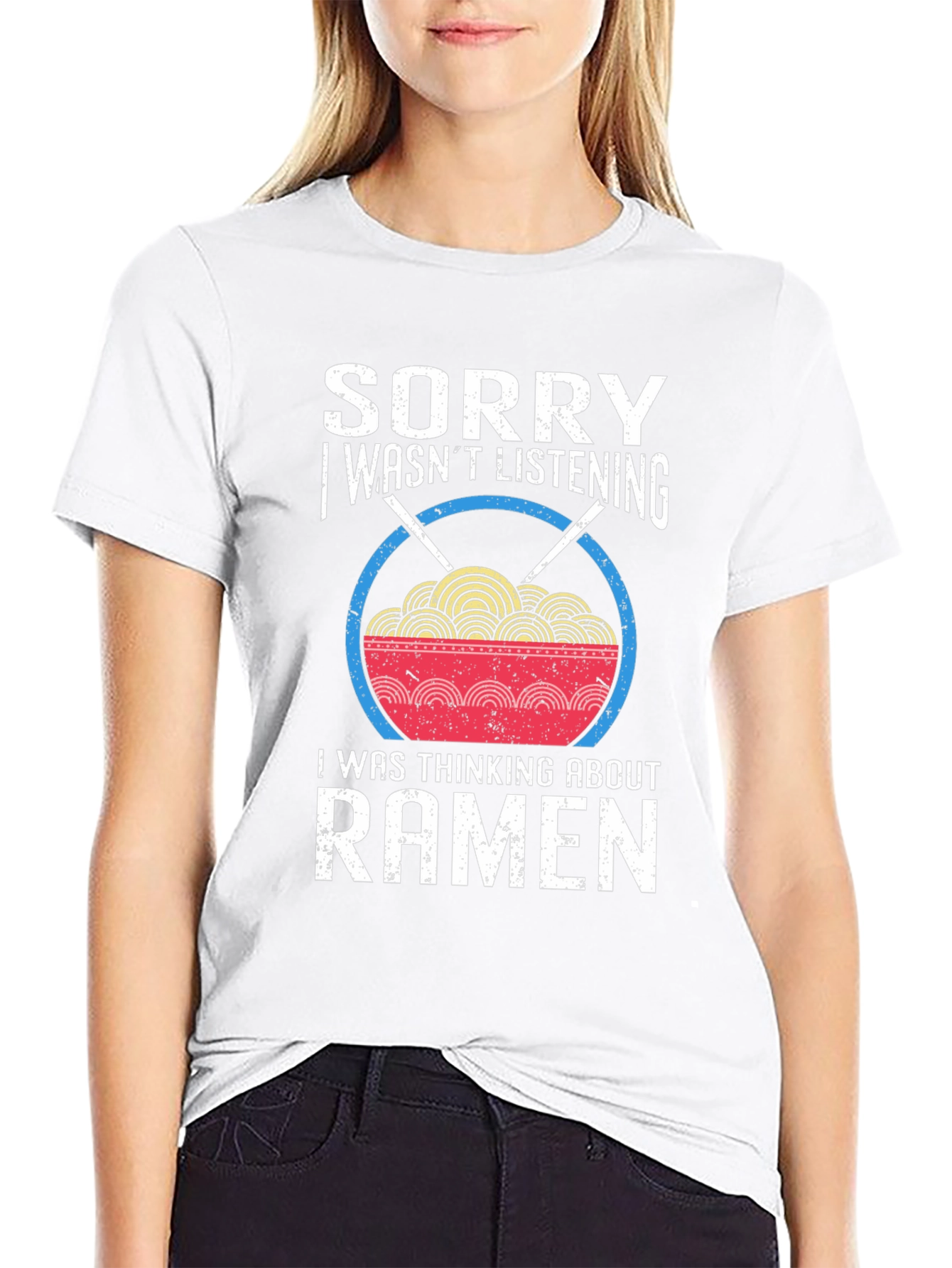 Black Sorry Ramen T-Shirt - Funny Noodle Bowl Tee view 9