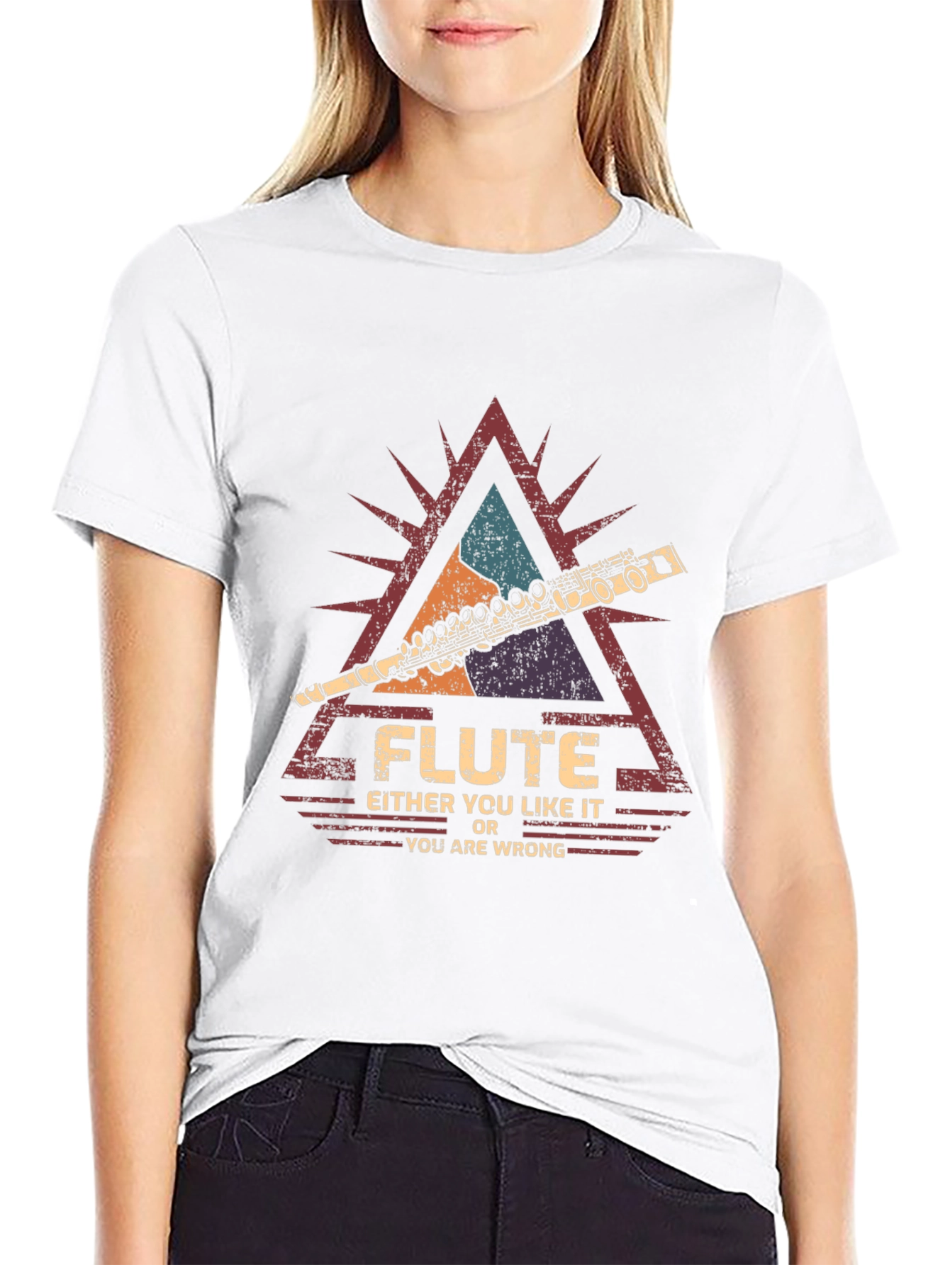 Black Flute Lover T-Shirt - Funny Music Gift view 9