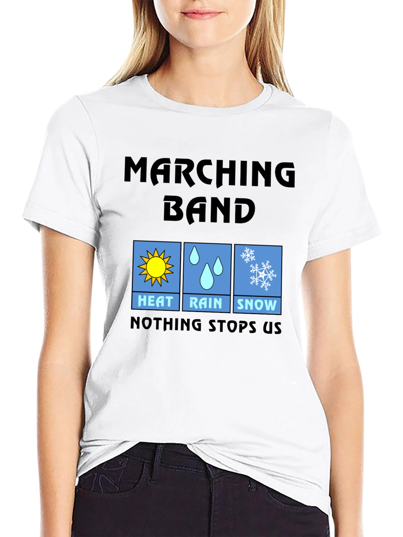 Black Marching Band Weather T-Shirt view 9