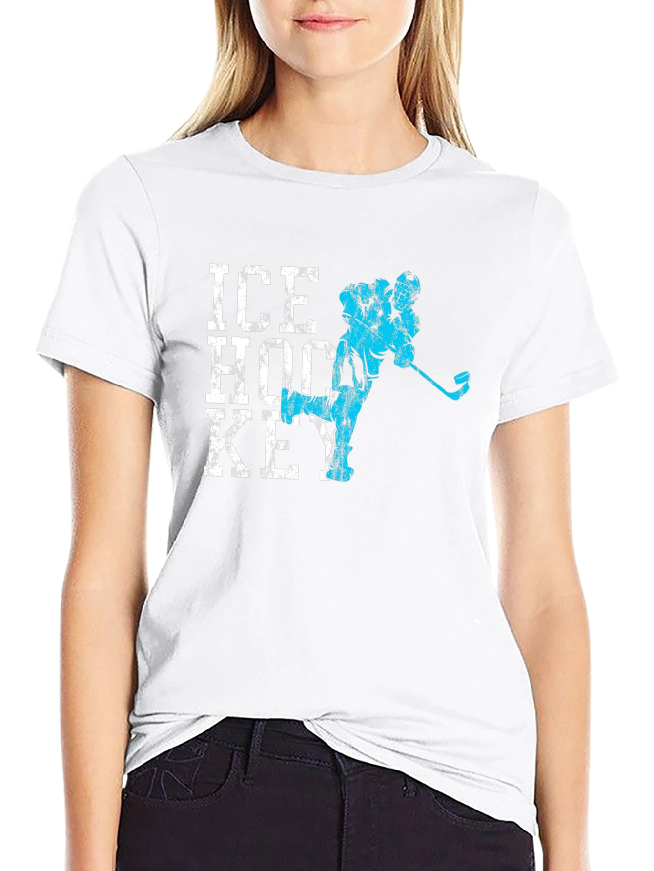 Black Ice Hockey Graphic T-Shirt view 9