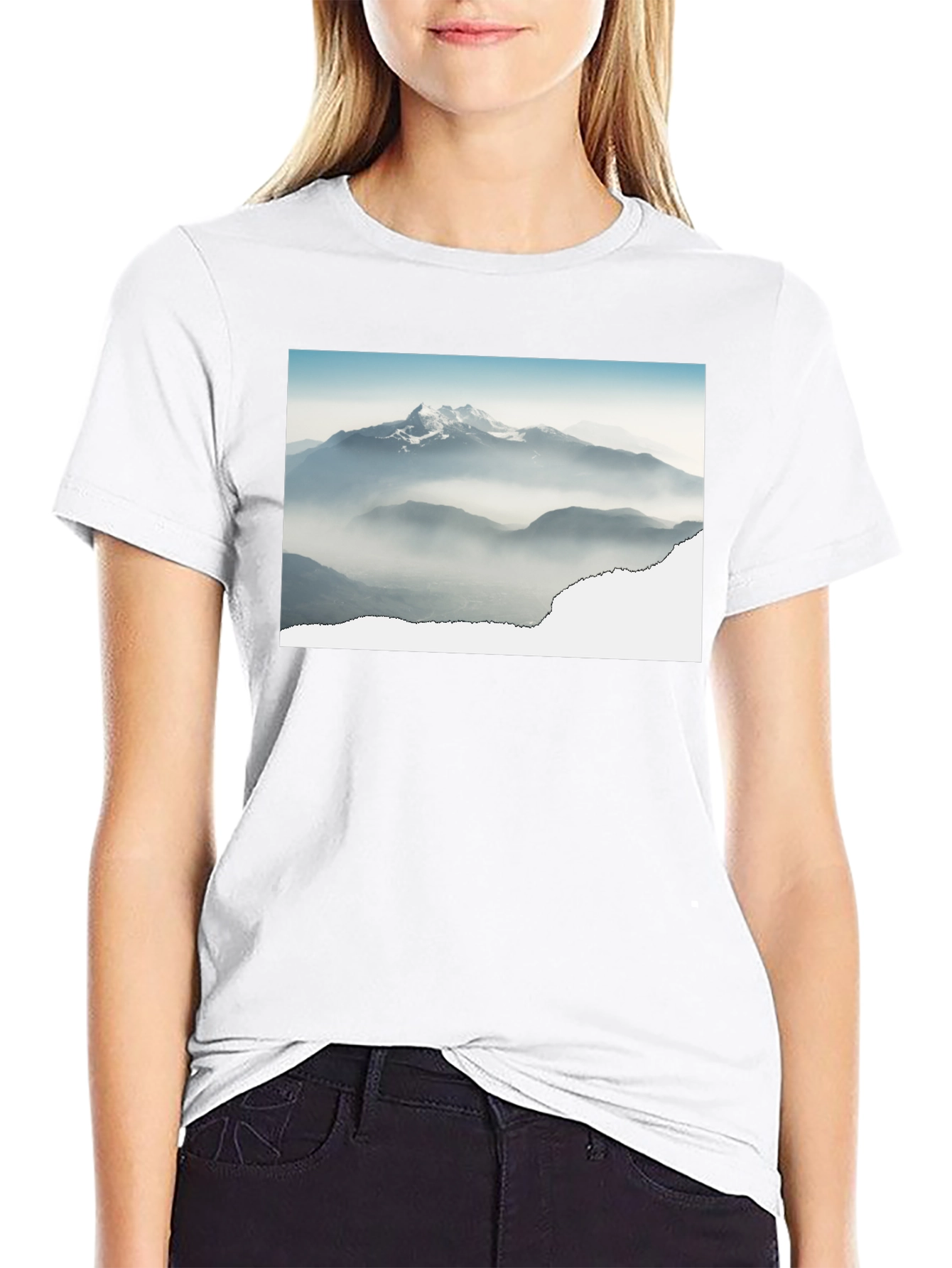 Black Mountains Graphic Black T-Shirt view 9