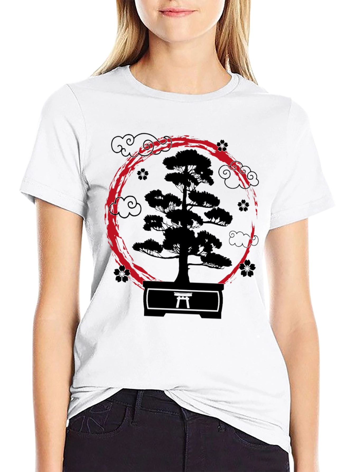 Black Zen Bonsai Tree Graphic Tee - Japanese Art Shirt view 9