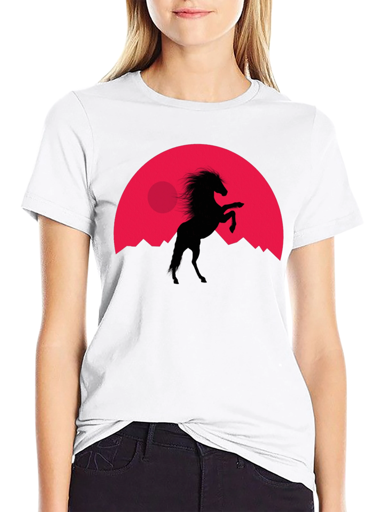 Black Horse Silhouette Tee - Black T-Shirt view 9
