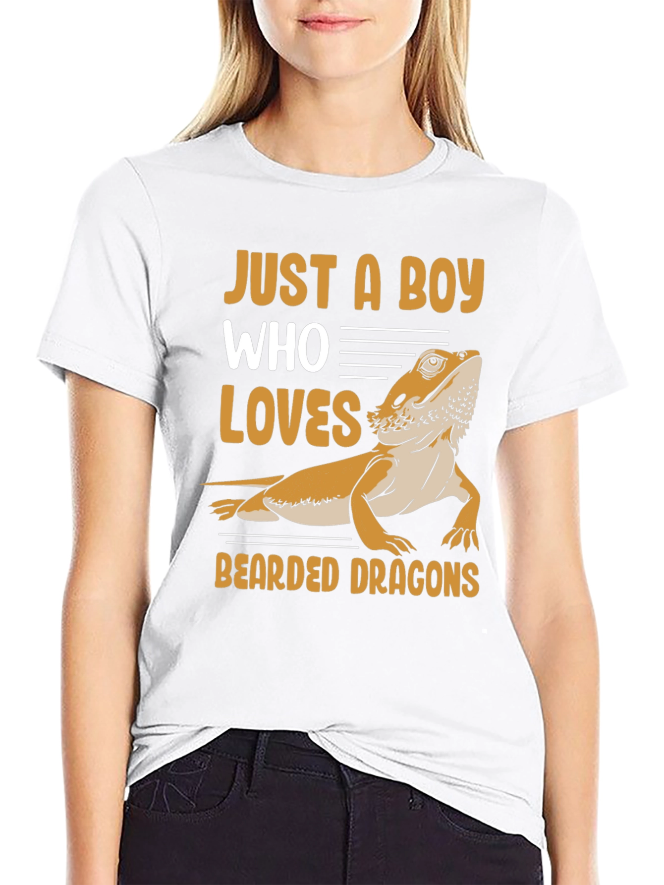 Black Boy Who Loves Bearded Dragons T-Shirt view 9