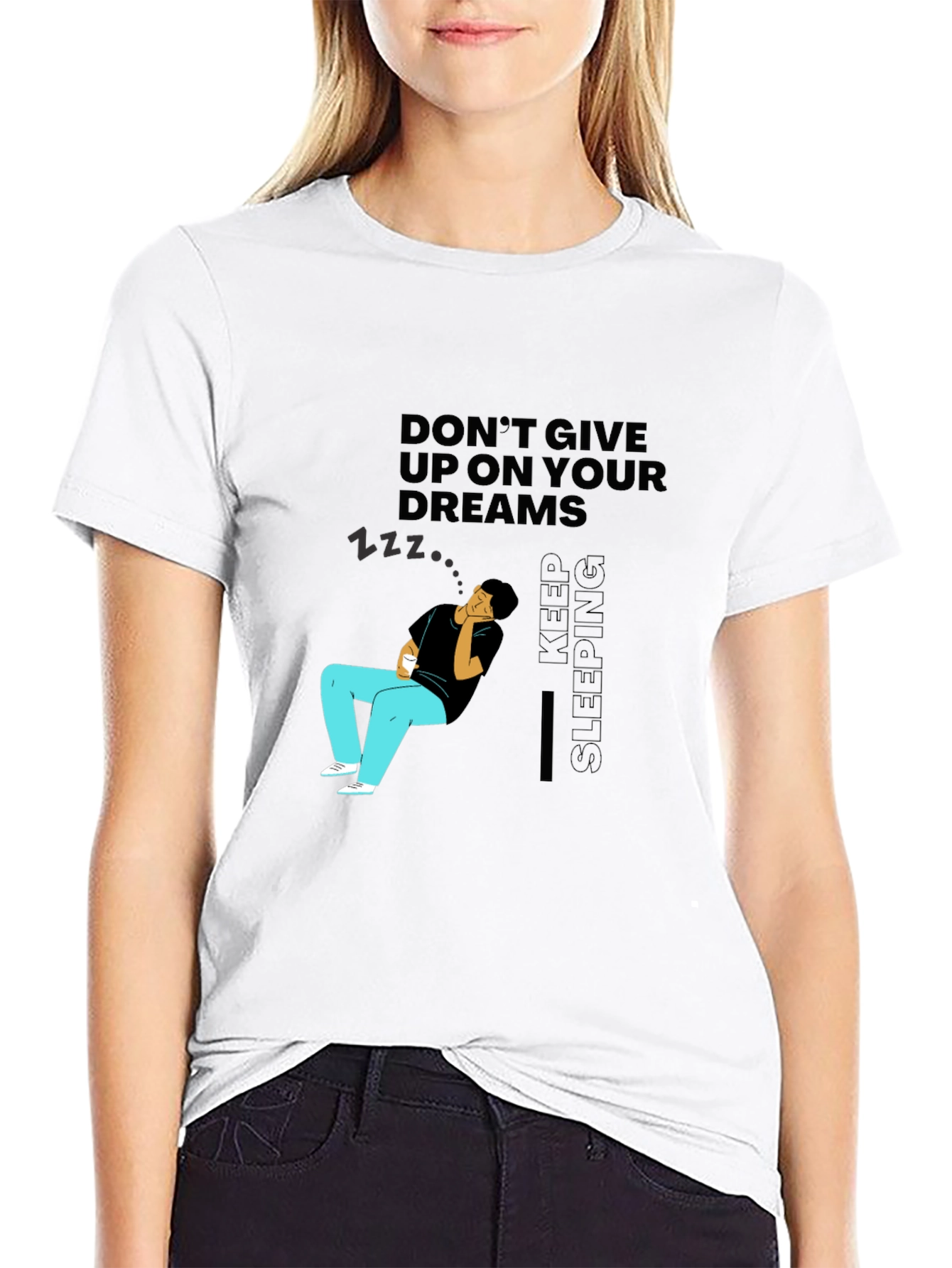 Black Dreamer Graphic Tee - Keep Sleeping view 9