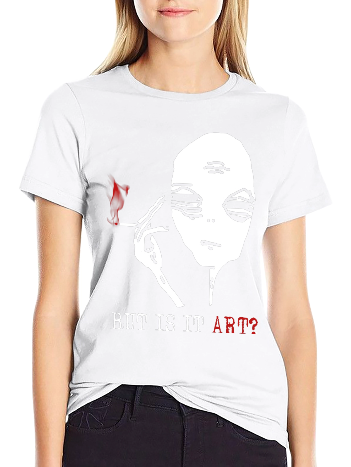 Black Alien Smoking T-Shirt - But Is It Art? view 9