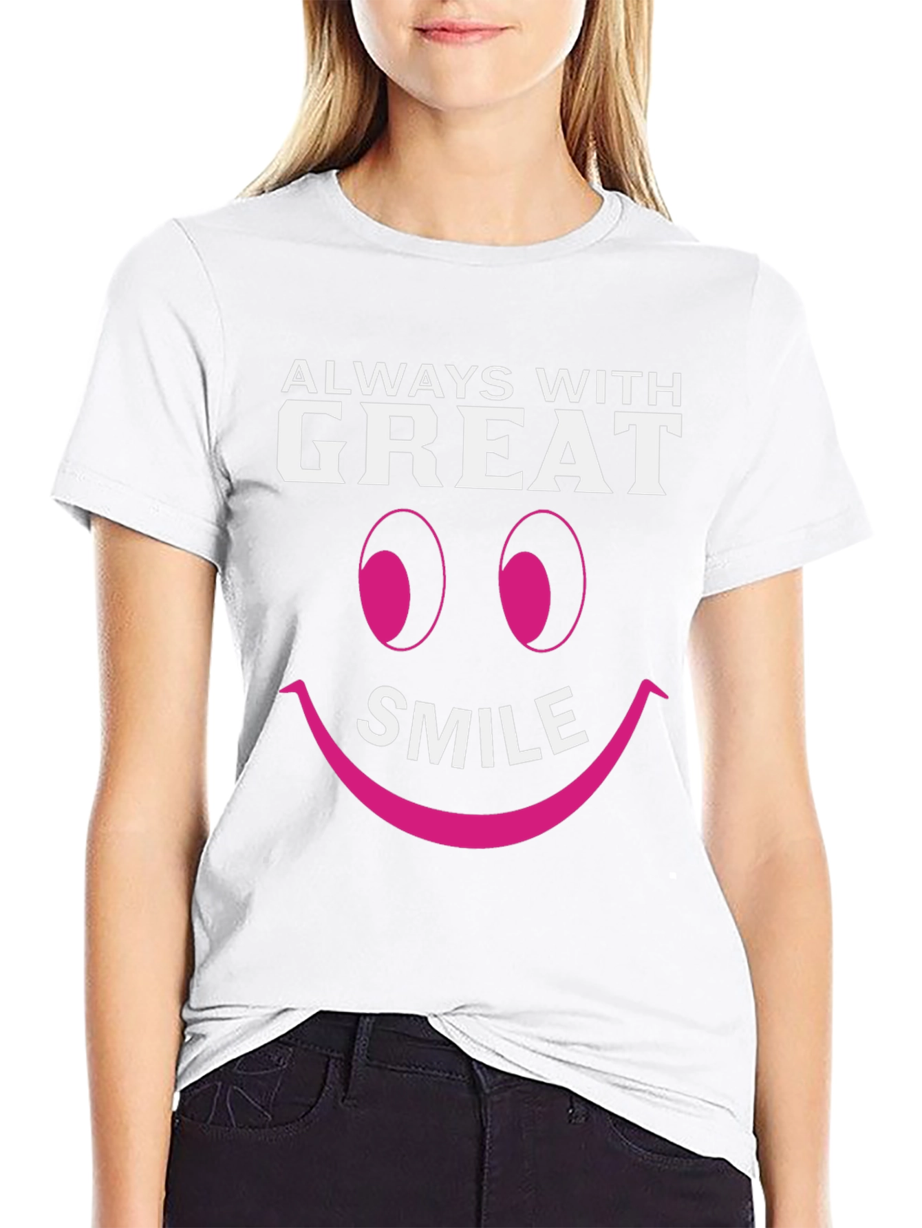 Black Great Smile Graphic T-Shirt - Black view 9