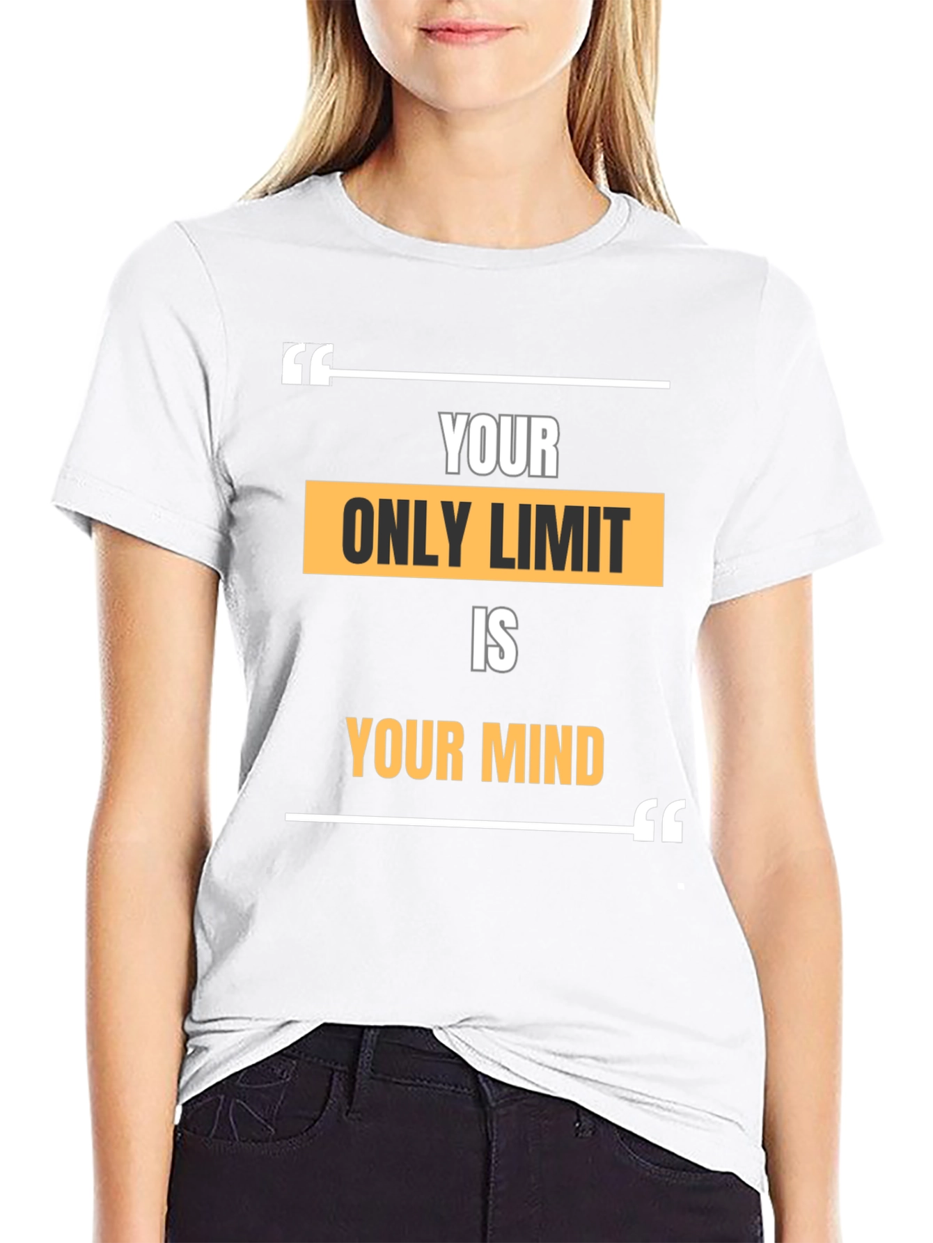 Black Your Only Limit is Your Mind Graphic T-Shirt view 9