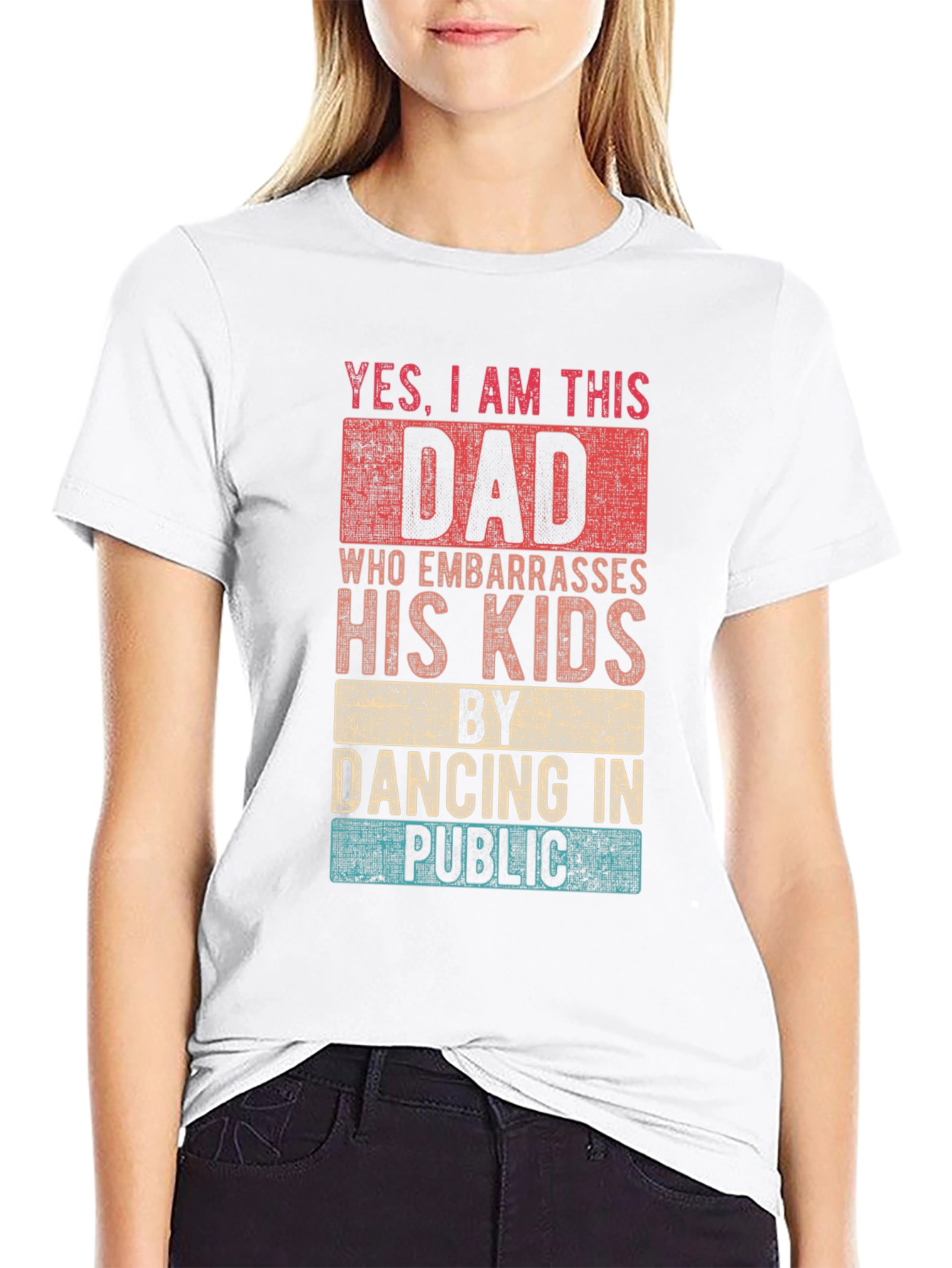 Black Funny Dad Dancing T-Shirt  view 9