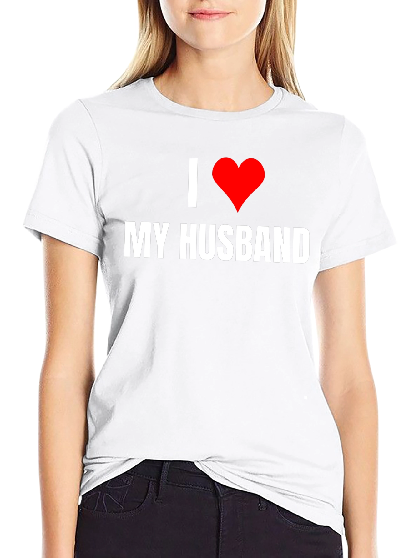 Black I Love My Husband Graphic Tee - Novelty T-Shirt view 9