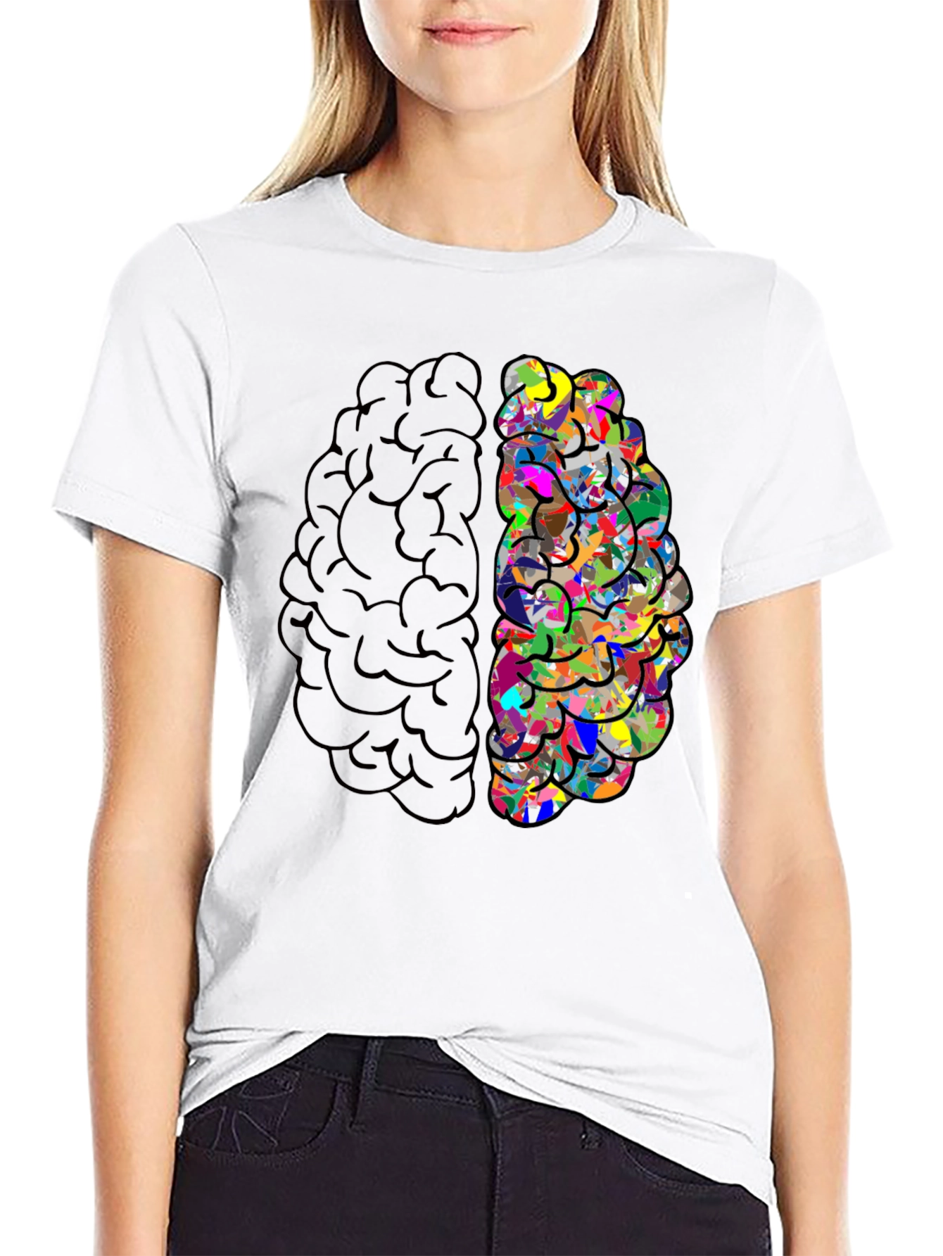Brain T-Shirt - Left Brain Right Brain Design Tee - 9