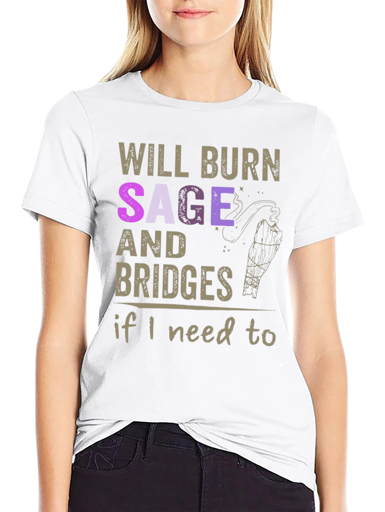 Black Will Burn Sage and Bridges T-Shirt view 9