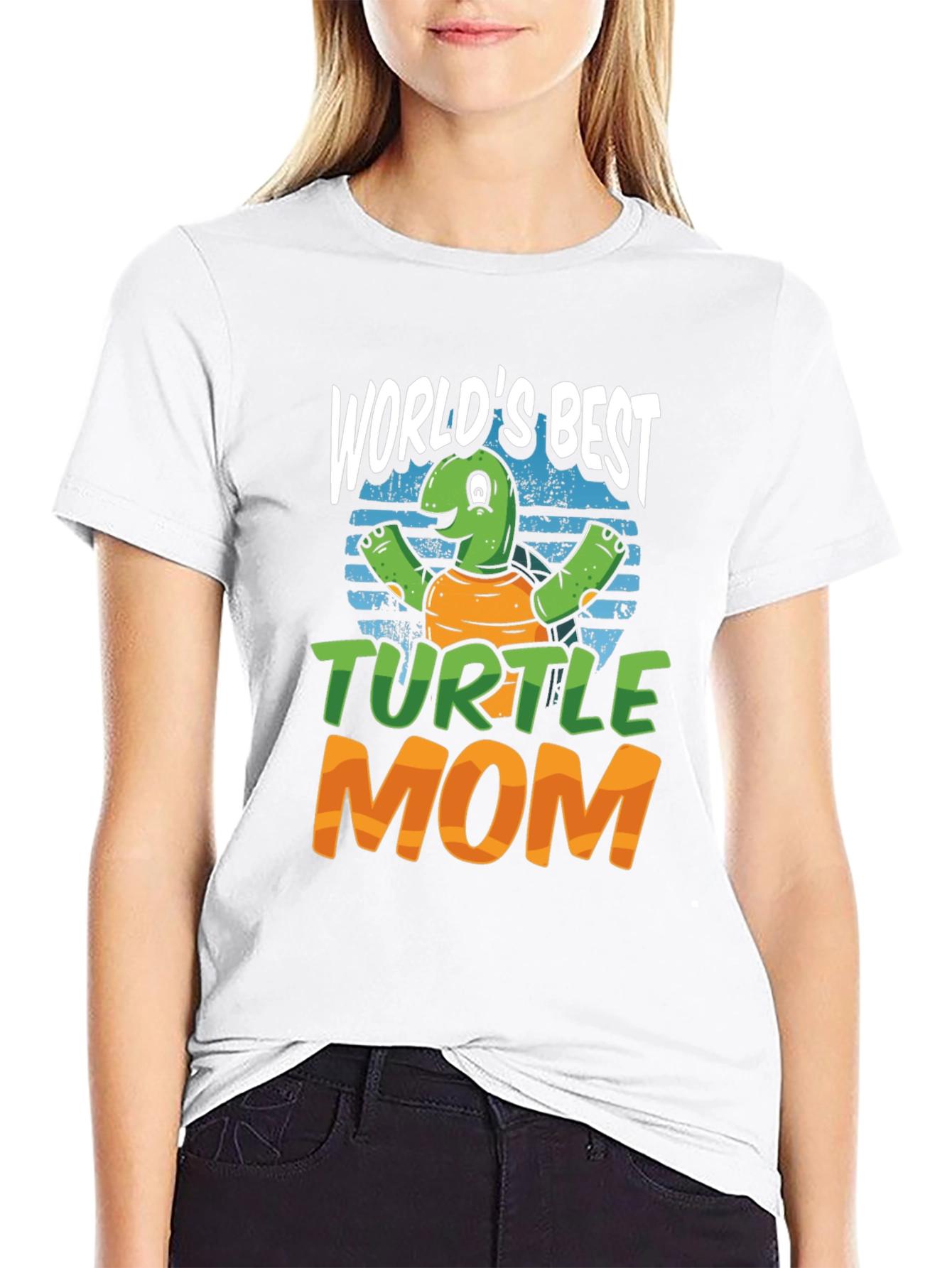 Black World's Best Turtle Mom T-Shirt view 9