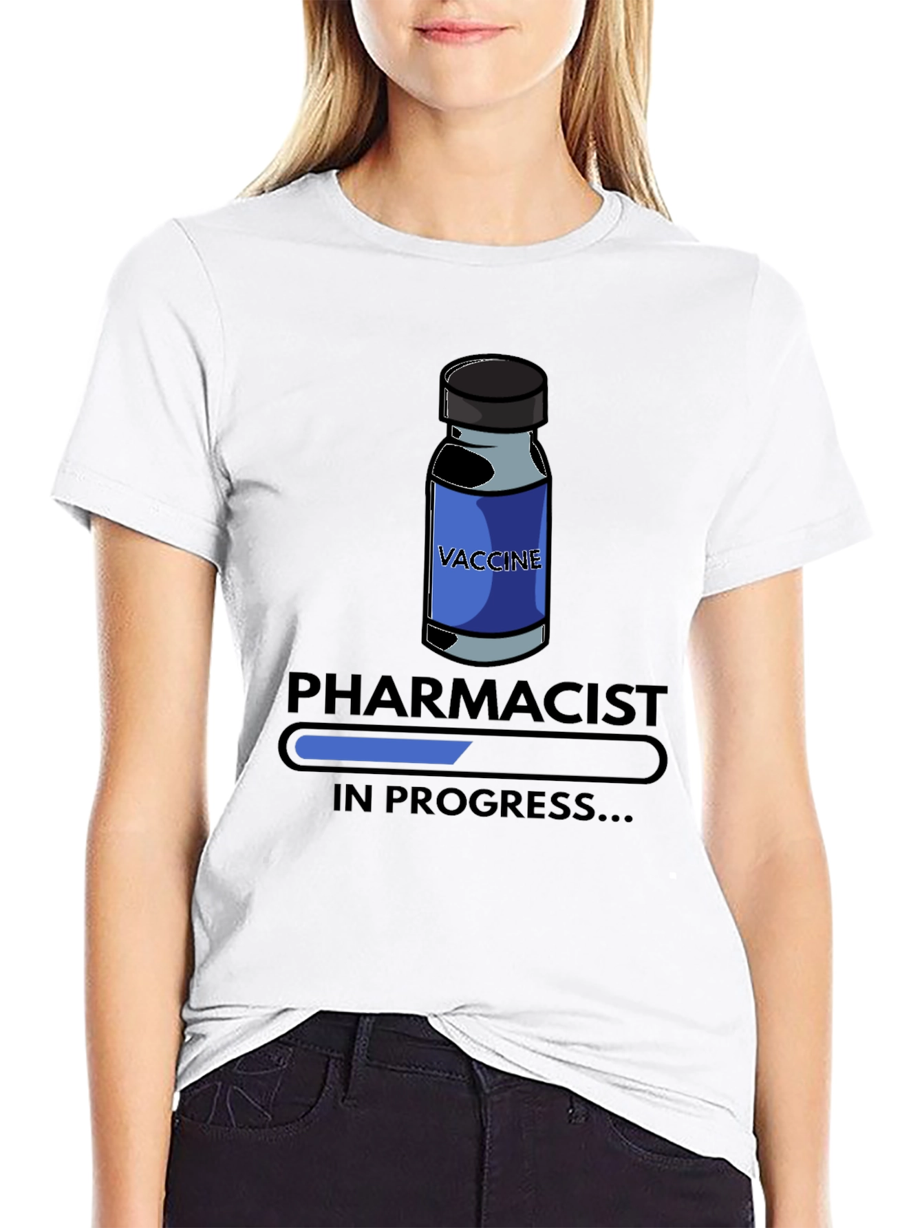Black Pharmacist In Progress T-Shirt - Vaccine Design view 9