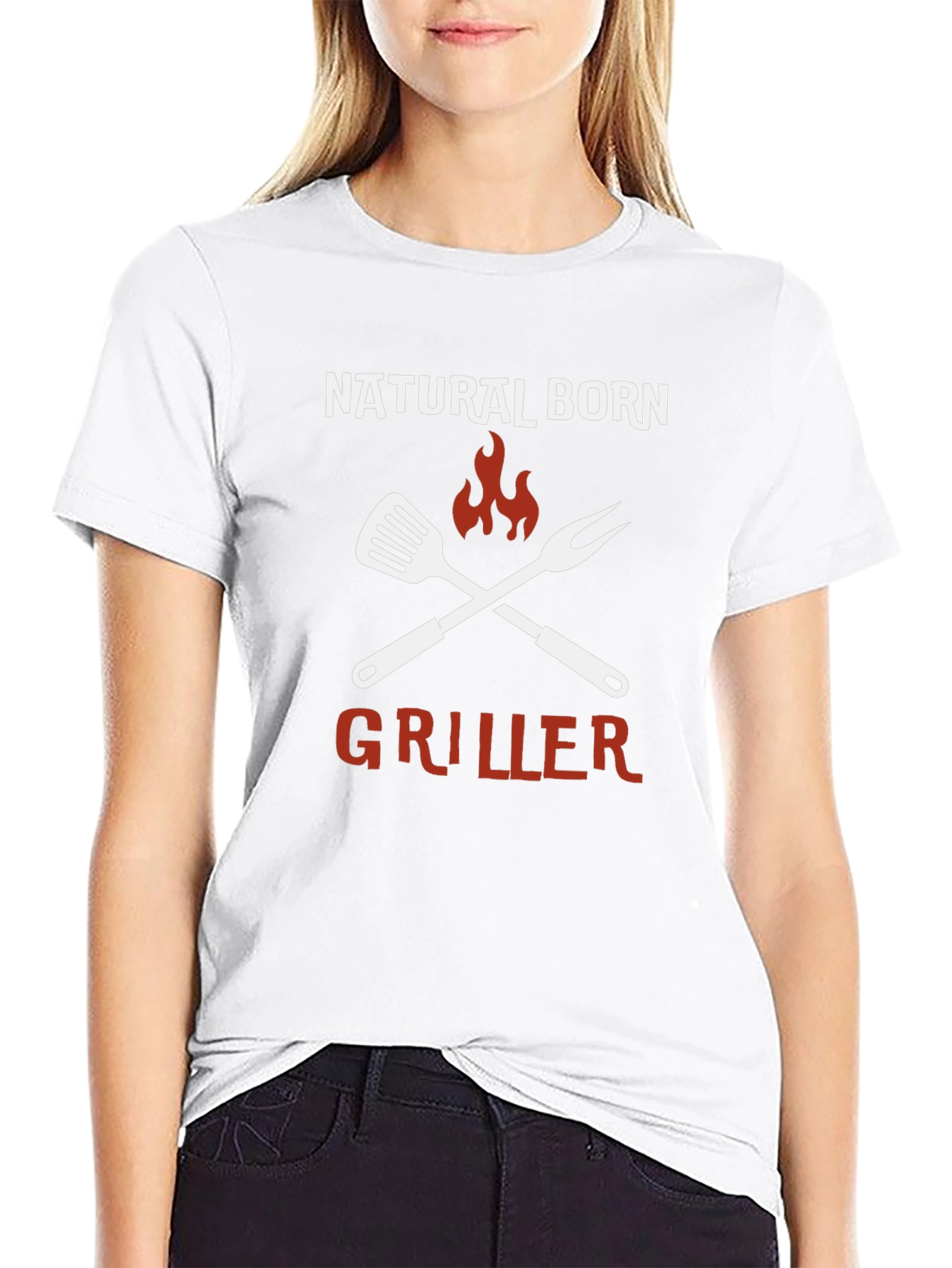 Black Natural Born Griller T-Shirt - BBQ Master Tee view 9