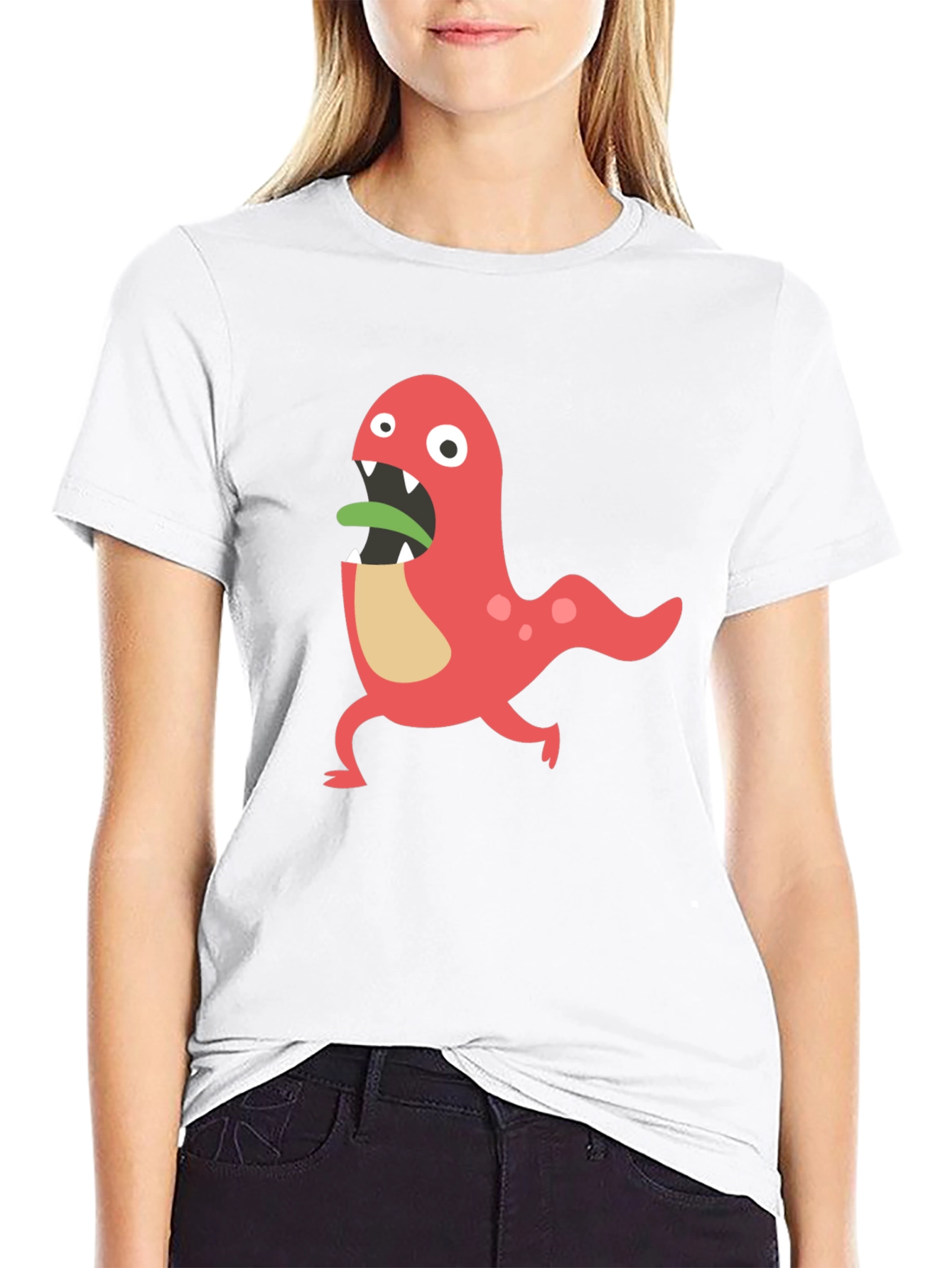 Black Monster Graphic Tee - Funny Cartoon Design view 9