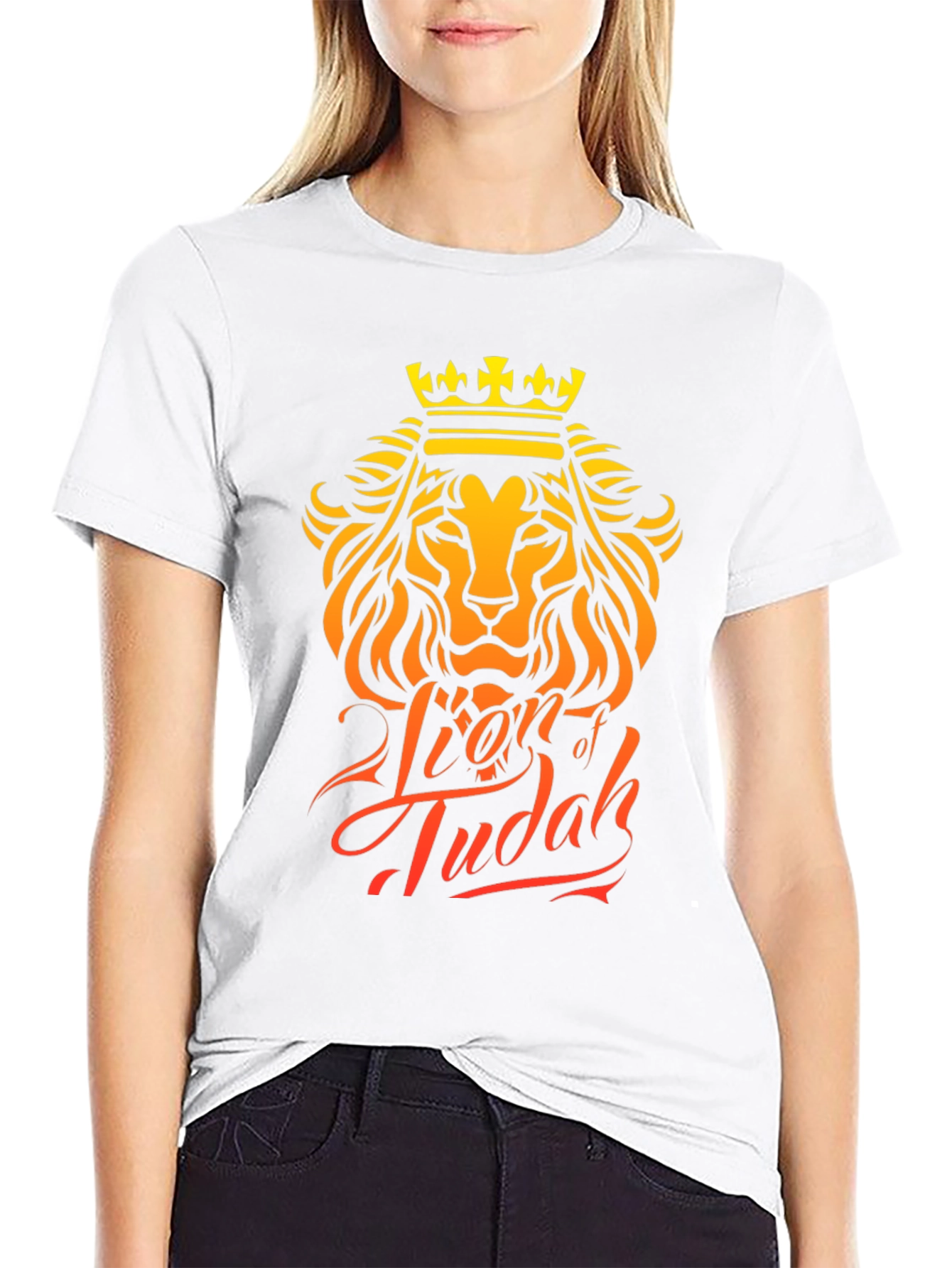 Black Lion of Judah Graphic Tee - Black view 9