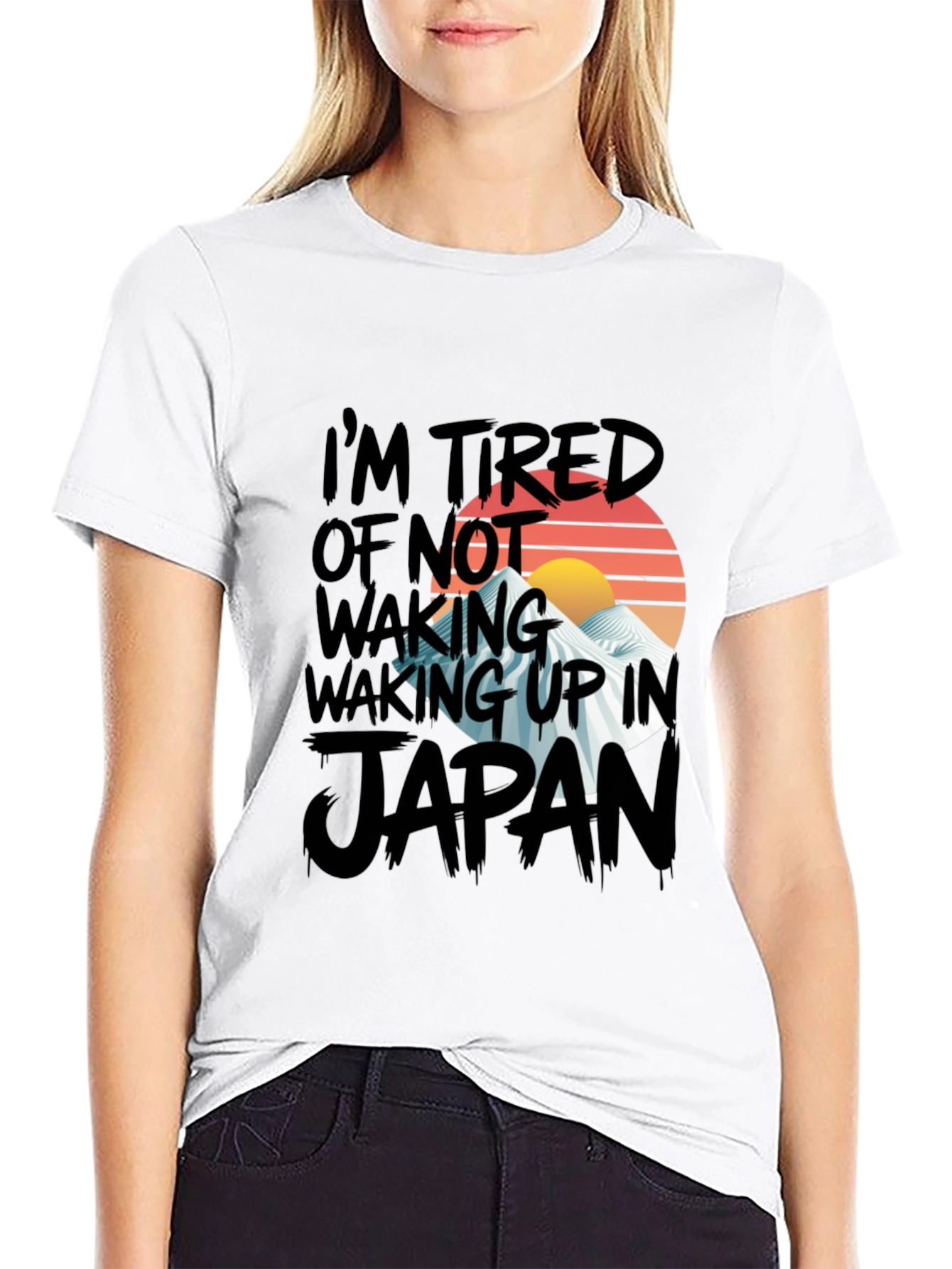 Black Japan Graphic Tee - I'm Tired of Not Waking Up view 9