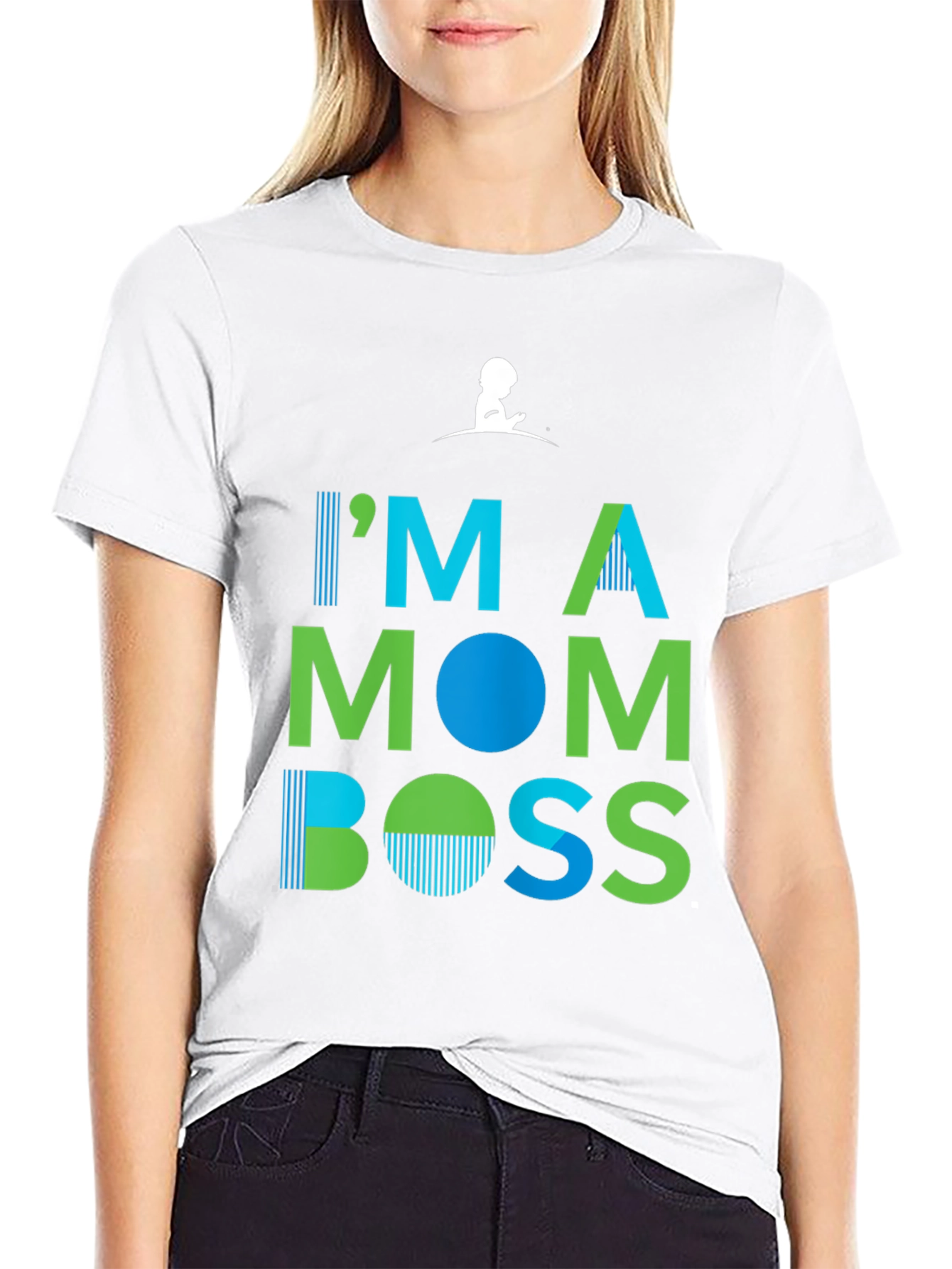Black I'm A Mom Boss T-Shirt view 9