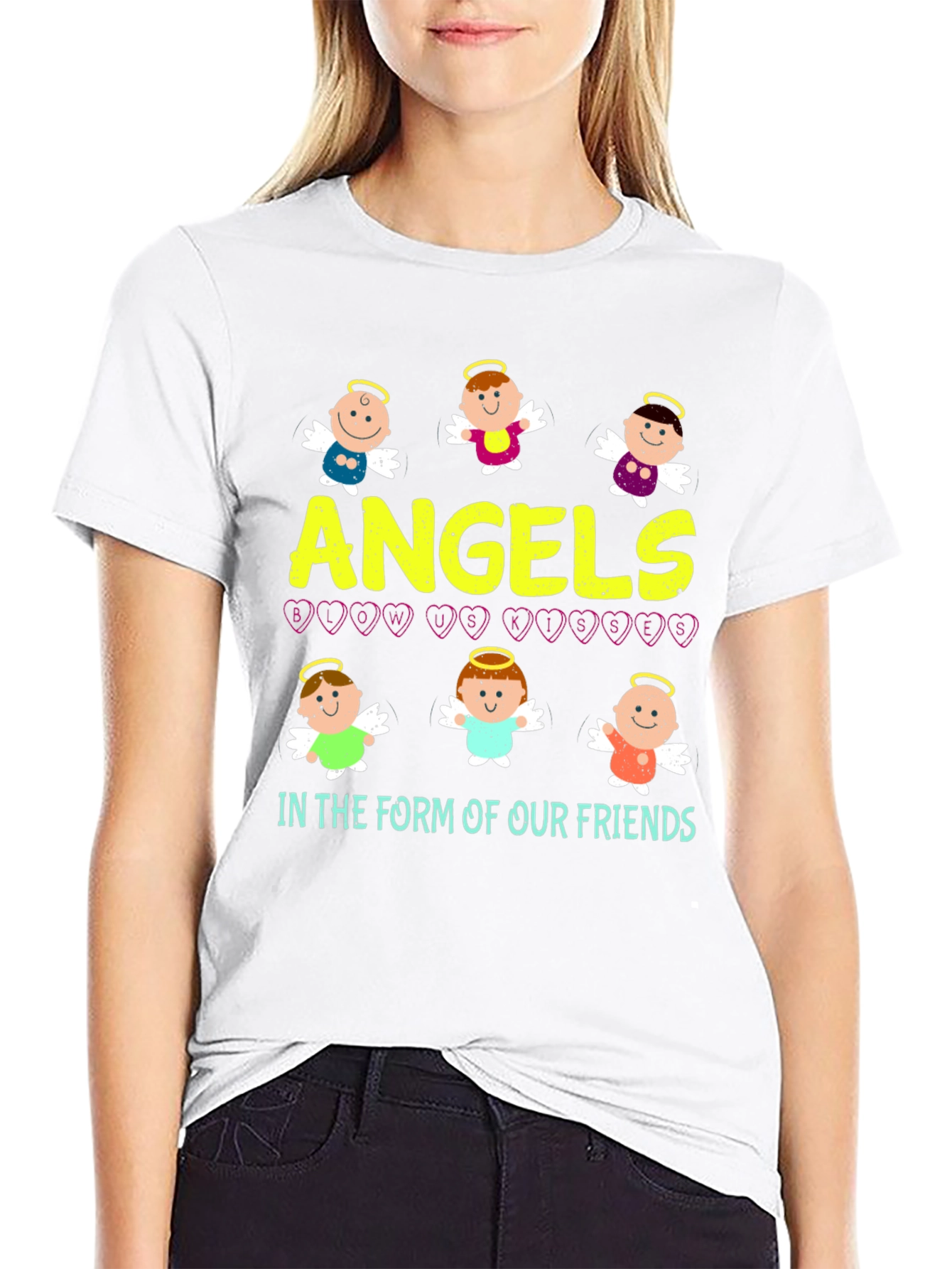 Black Angels Blow Us Kisses Graphic T-Shirt view 9