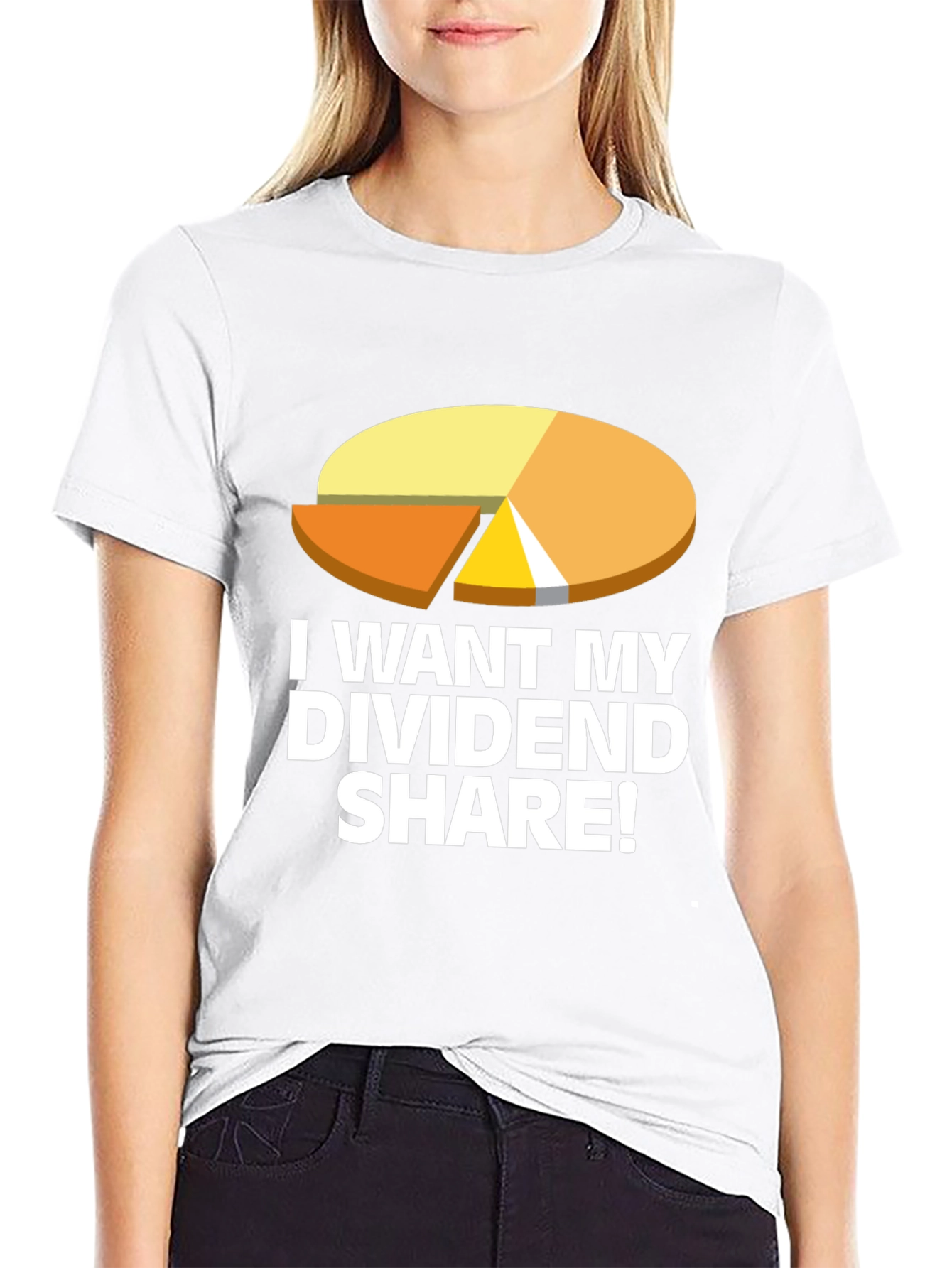 Black Dividend Share T-Shirt - Black Graphic Tee view 9