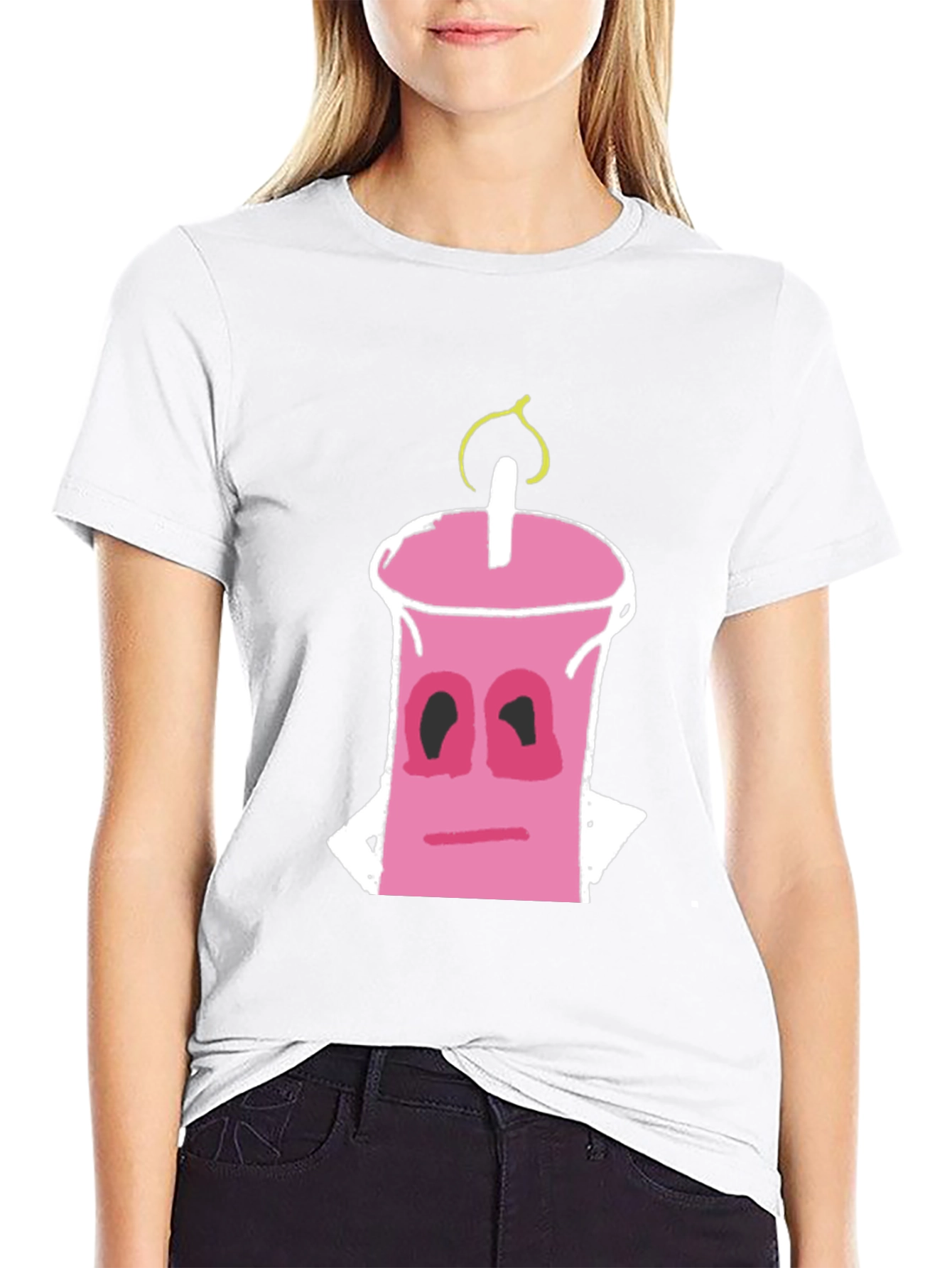 Black Sad Candle T-Shirt - Unique Graphic Tee view 9
