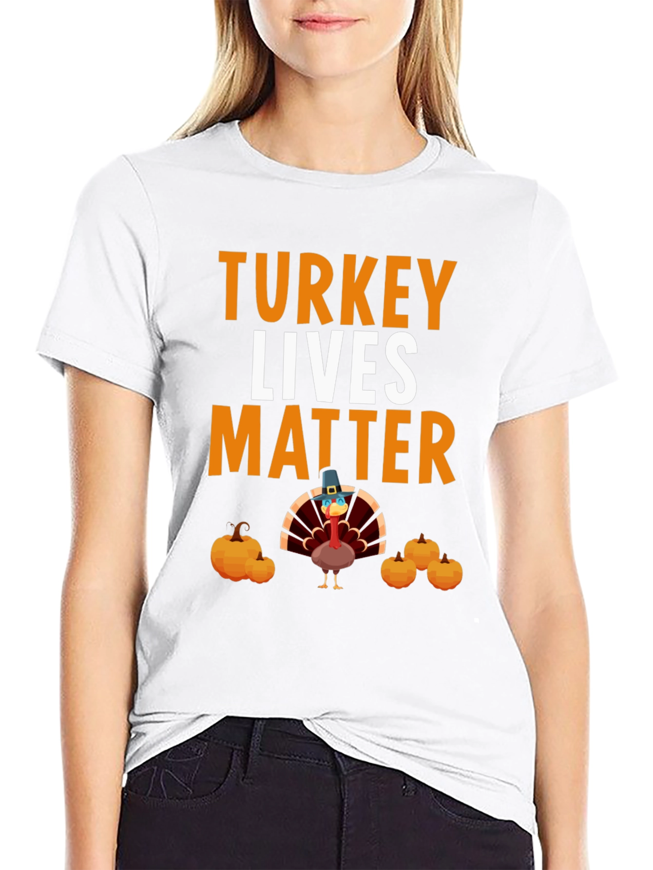 Black Turkey Lives Matter Thanksgiving T-Shirt view 9