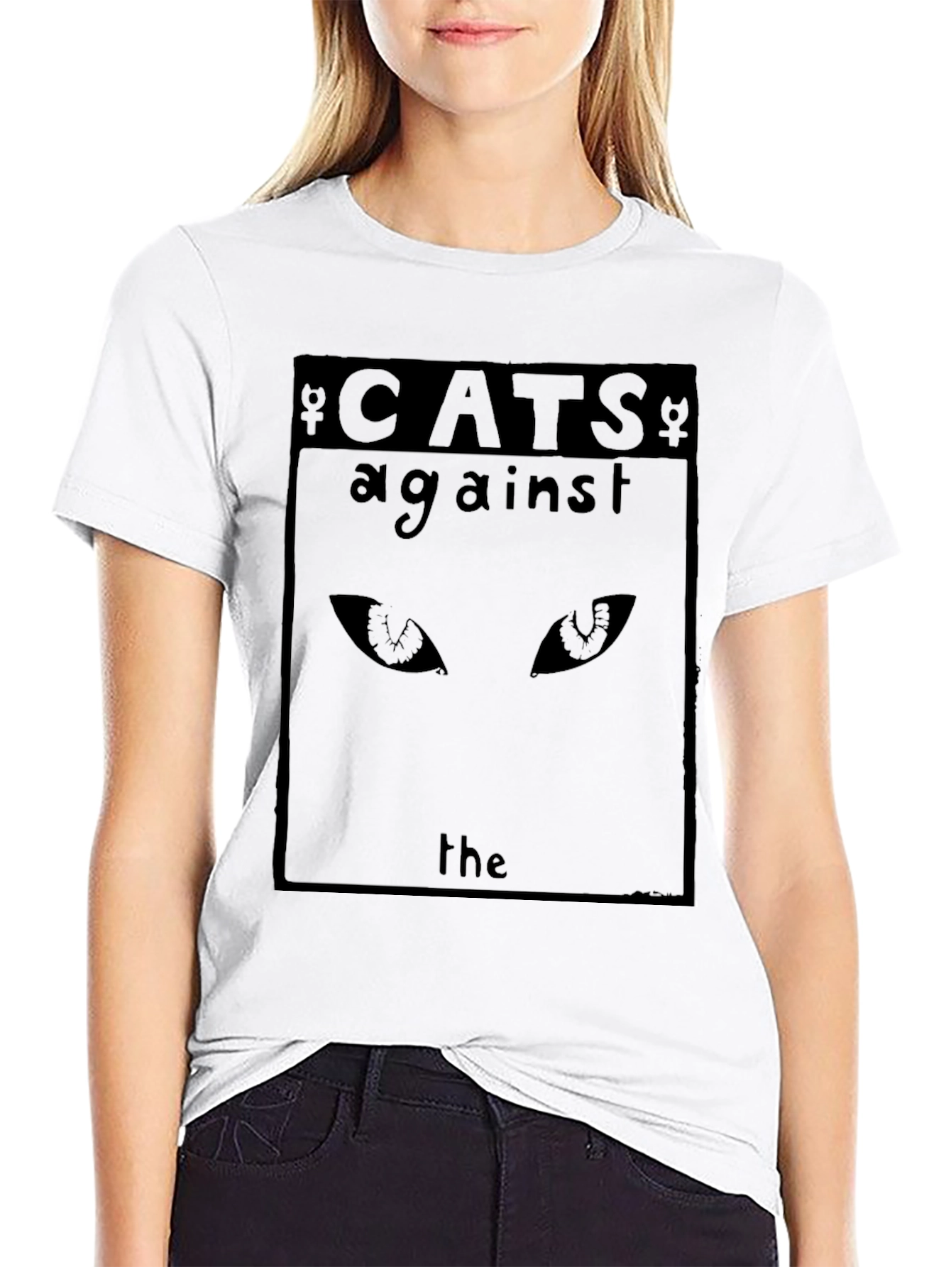 Black Cats Against The T-Shirt - Black Cat Eyes Tee view 9