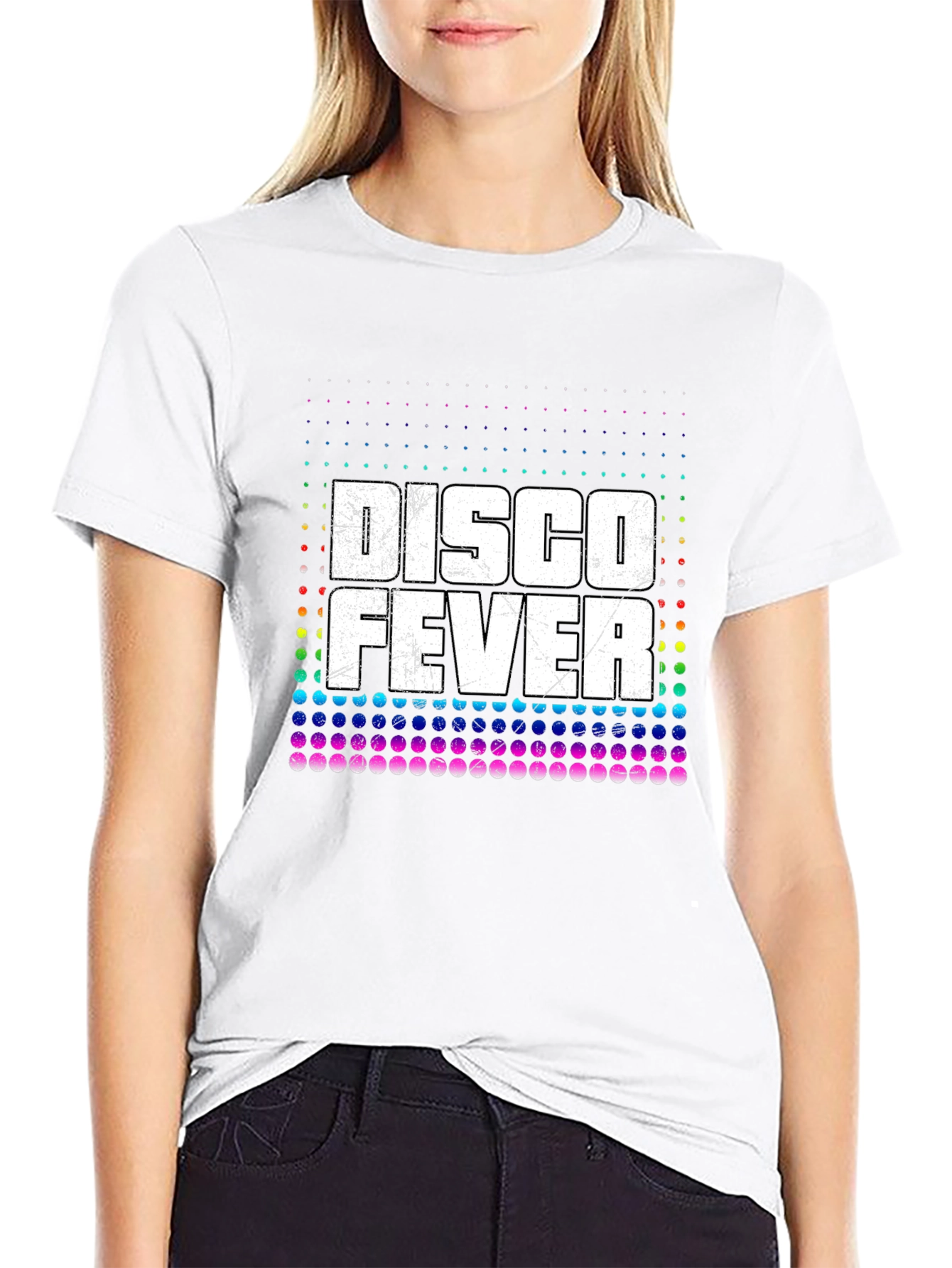 Black Disco Fever Graphic Tee - Retro Style view 9