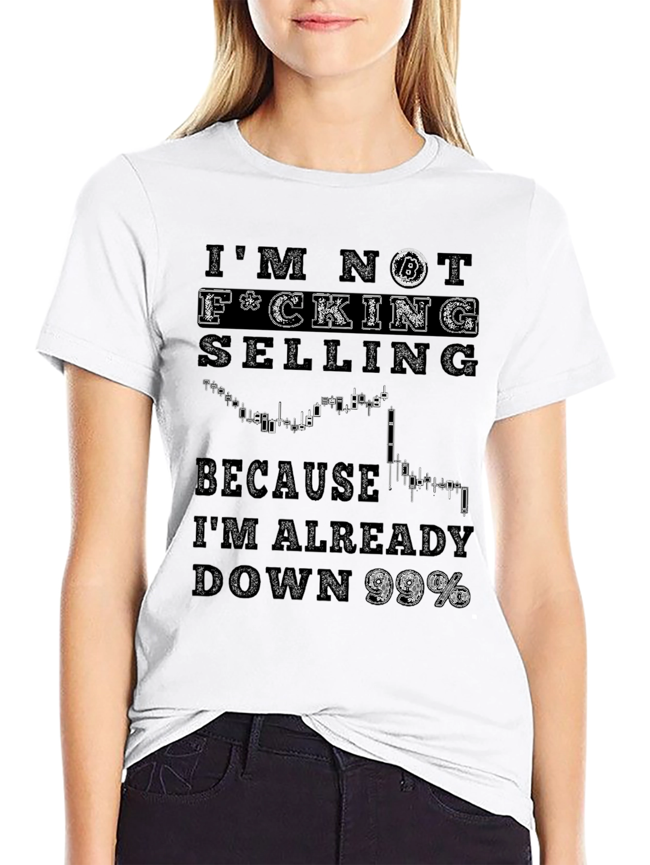 Black Bitcoin HODL T-Shirt - I'm Not Selling Meme Shirt view 9