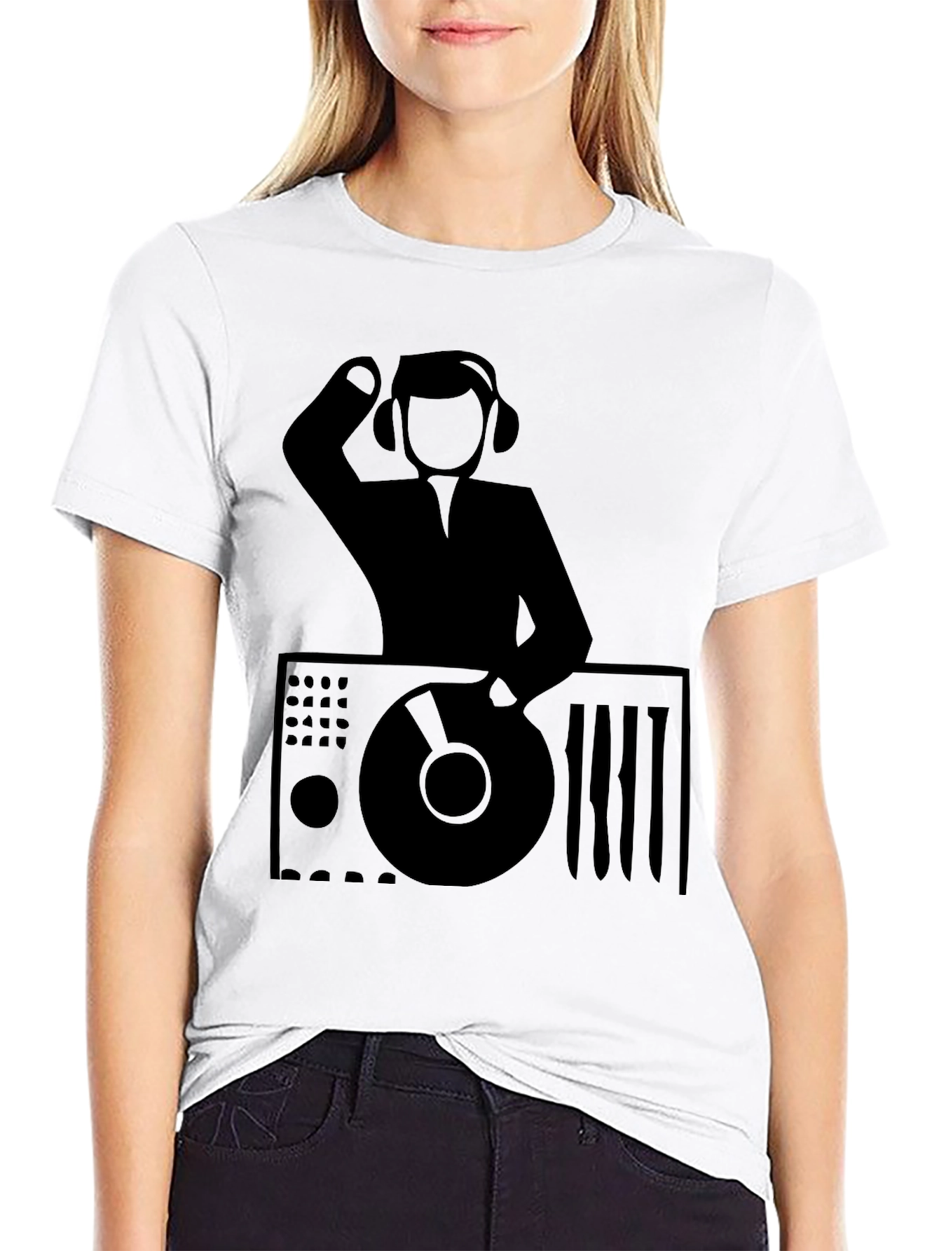 Black DJ Graphic Tee - Black Music Lover T-Shirt view 9