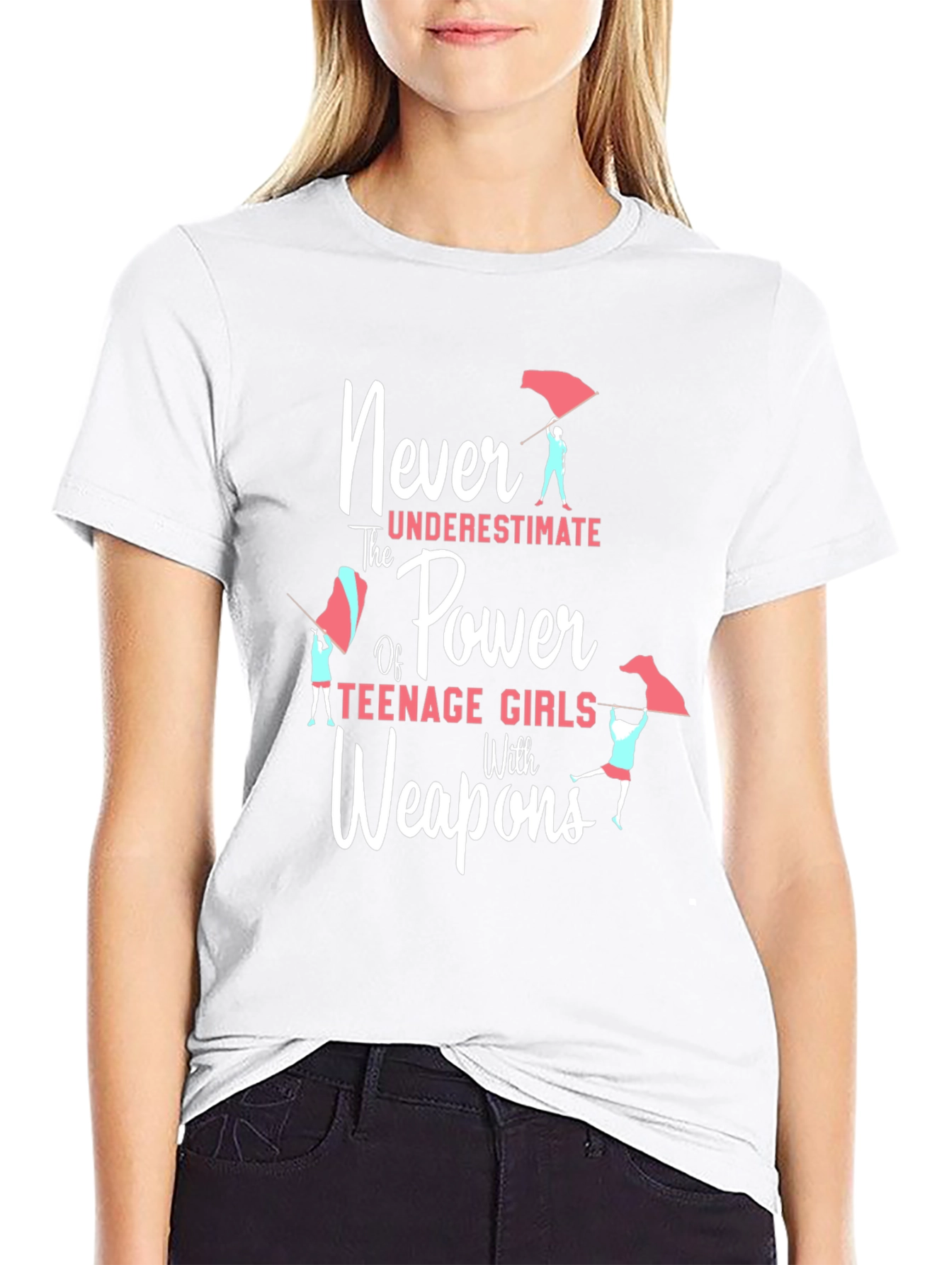 Black Never Underestimate Teenage Girls With Weapons T-Shirt view 9