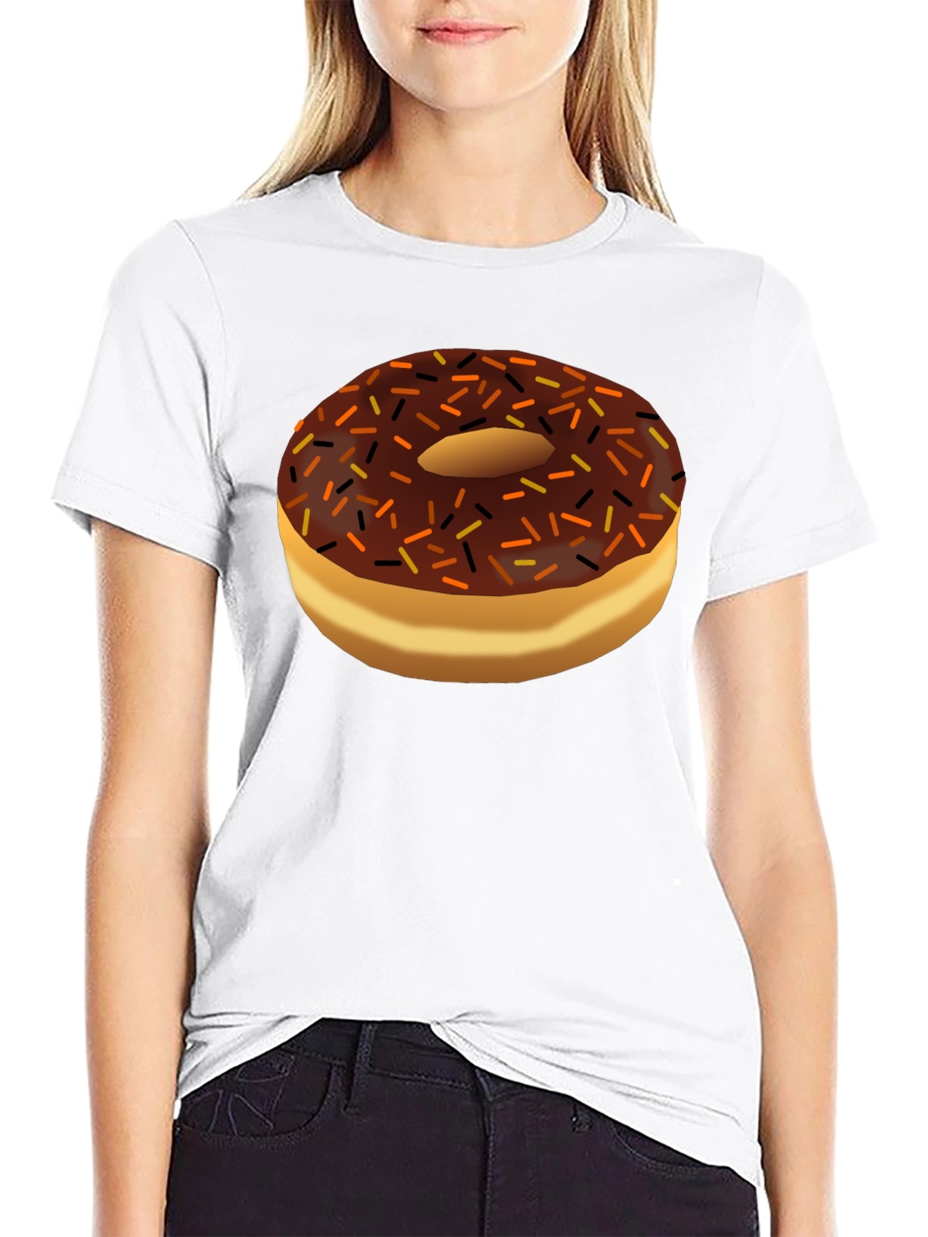 Black Donut Graphic Black T-Shirt view 9