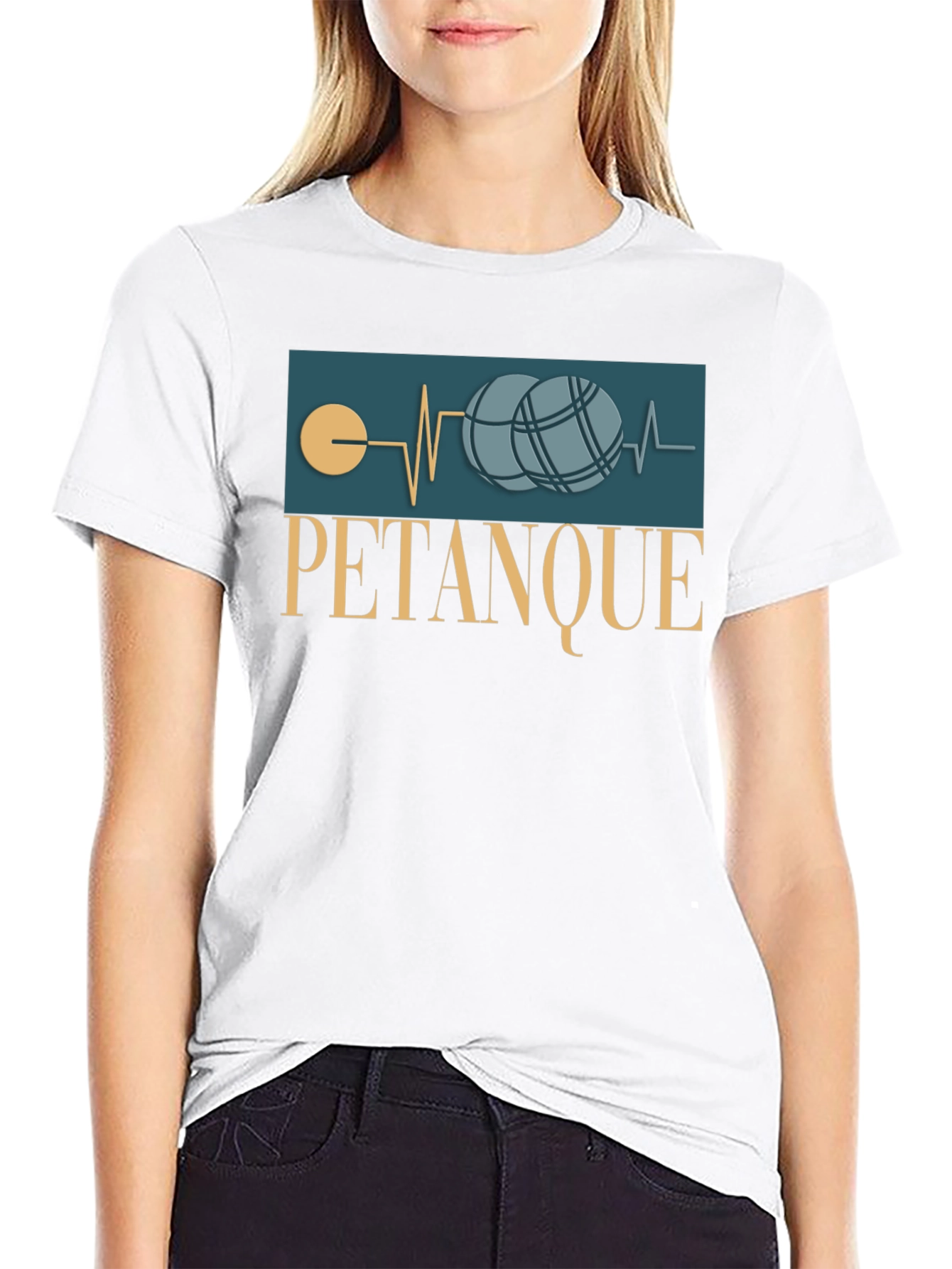 Pétanque Heartbeat T-Shirt - Bocce Ball Lover's Tee - 9