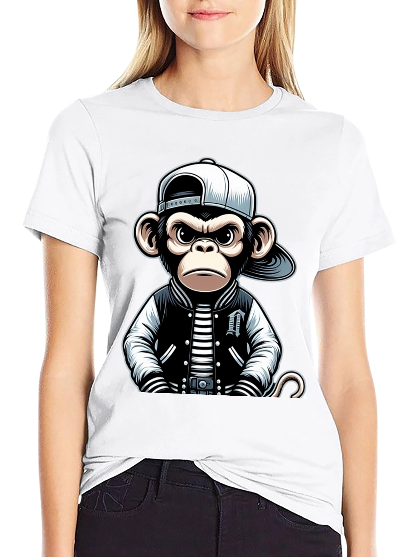 Black Cool Monkey T-Shirt view 9