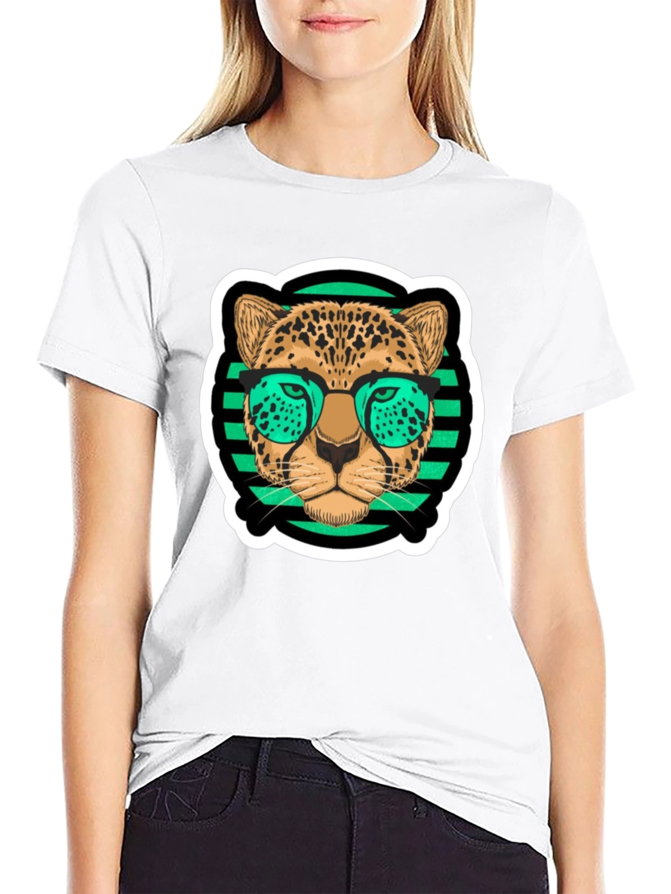 Black Cool Leopard T-Shirt view 9