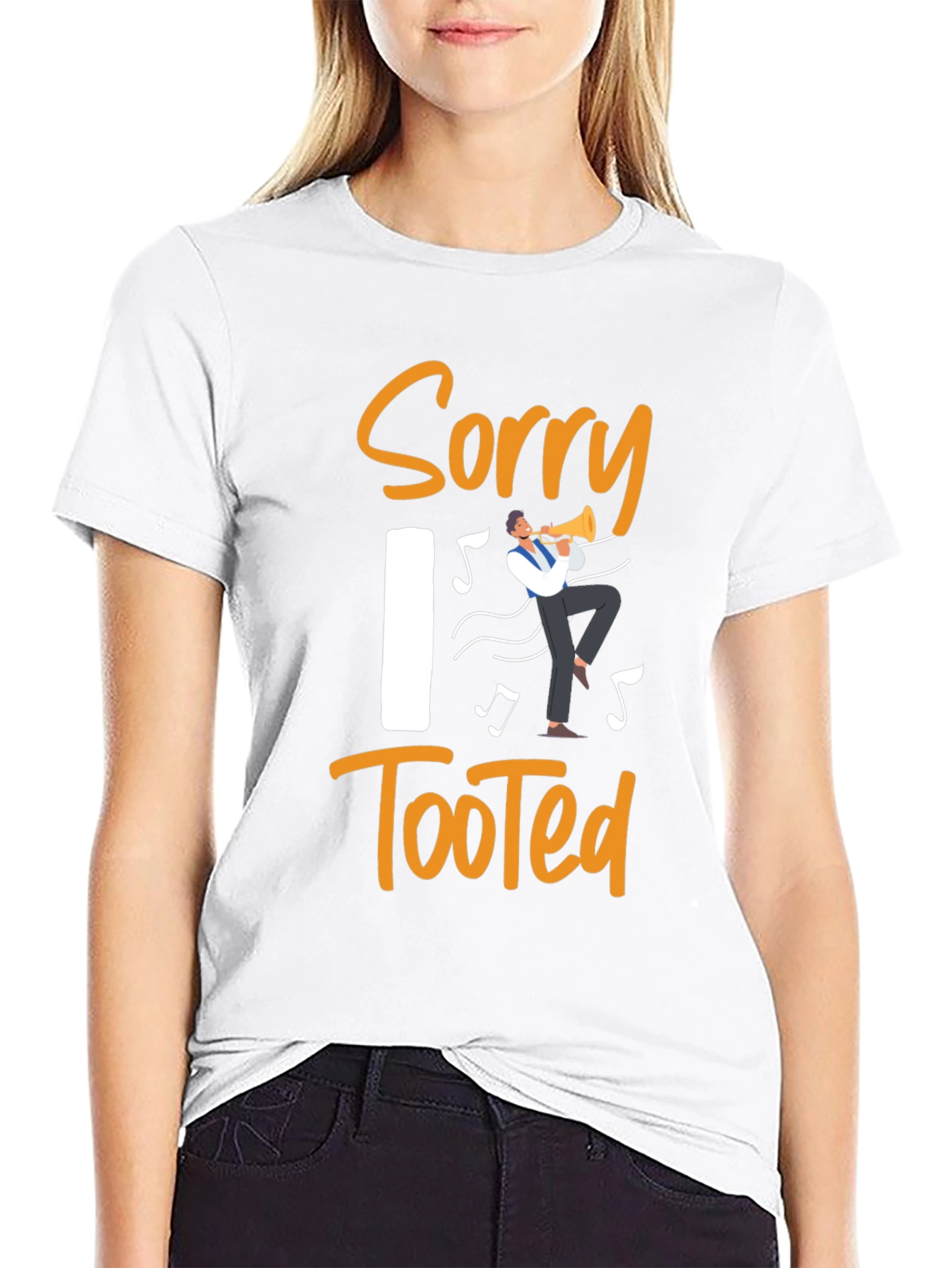 Black Sorry I Tooted Funny Musician T-Shirt view 9