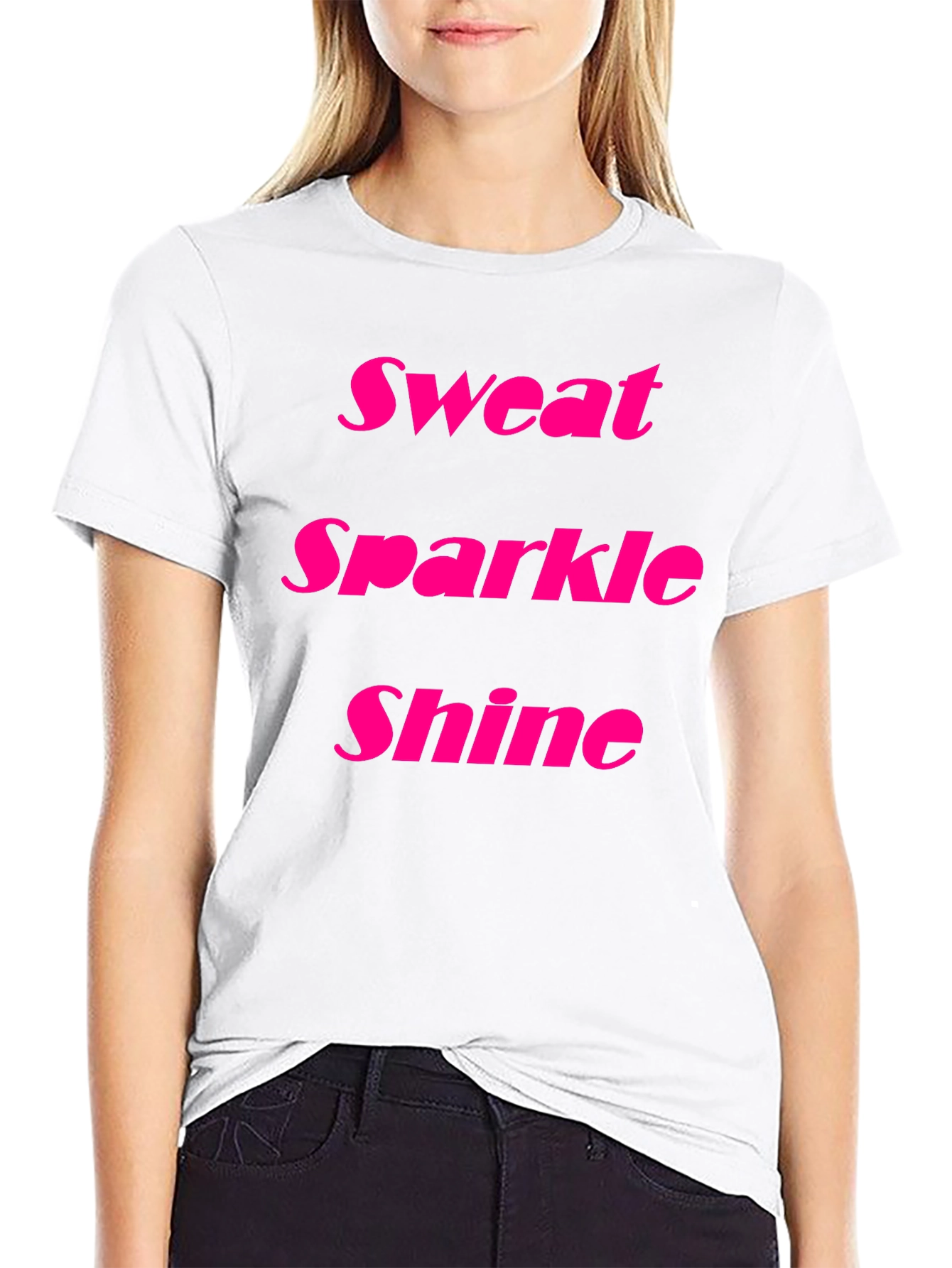 Black Sweat Sparkle Shine Black T-Shirt view 9