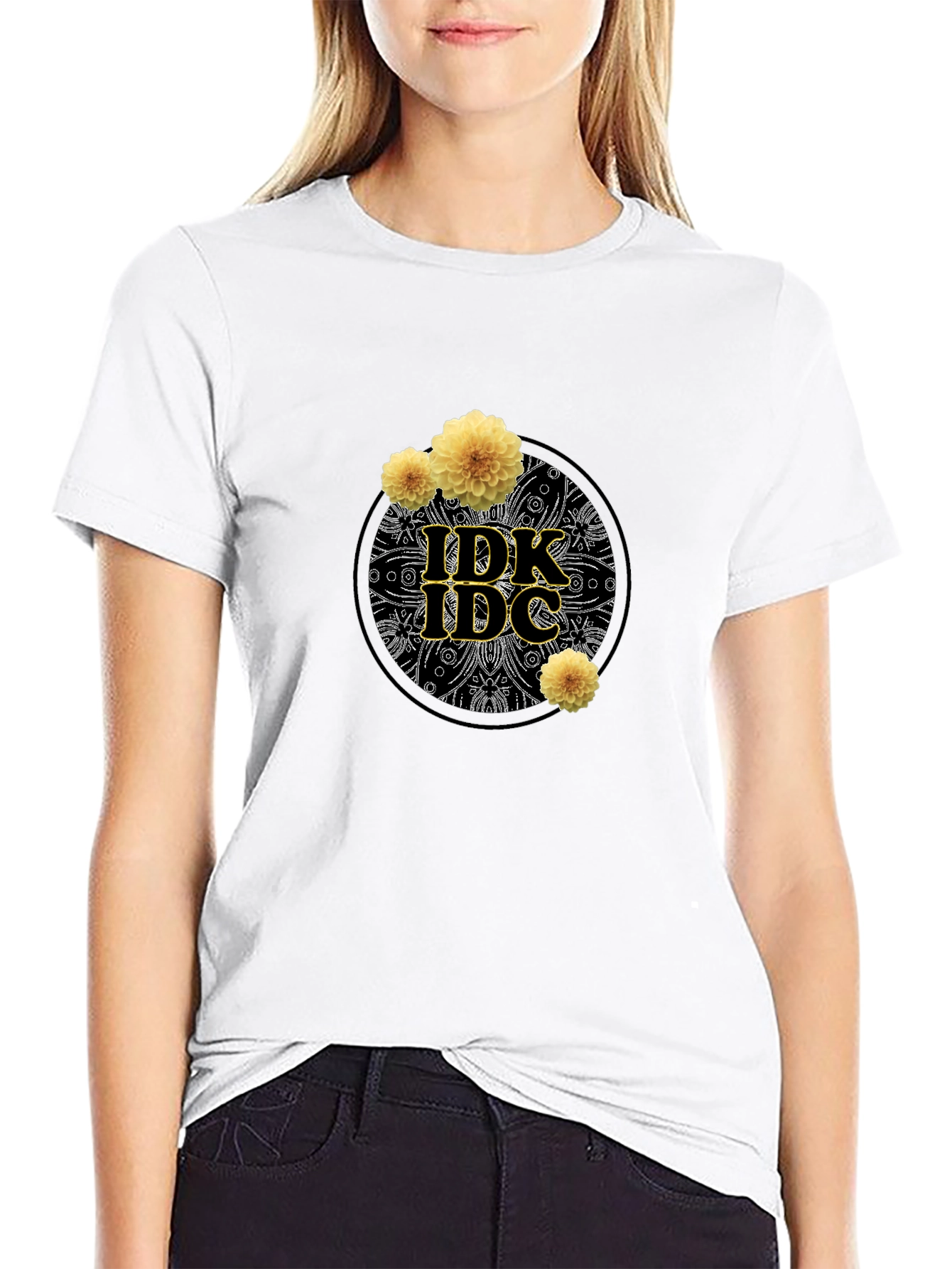 Black IDK IDC Graphic Tee - Relaxed Fit view 9