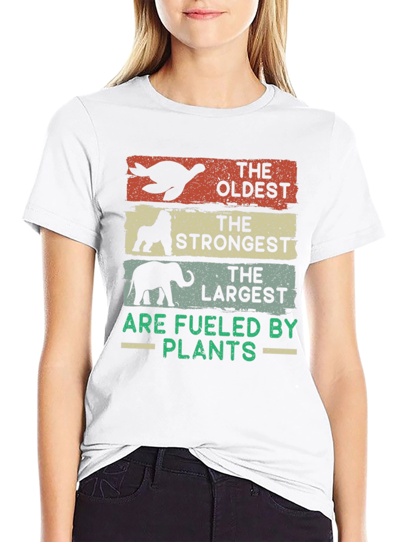 Black Oldest, Strongest, Largest - Vegan T-Shirt view 9