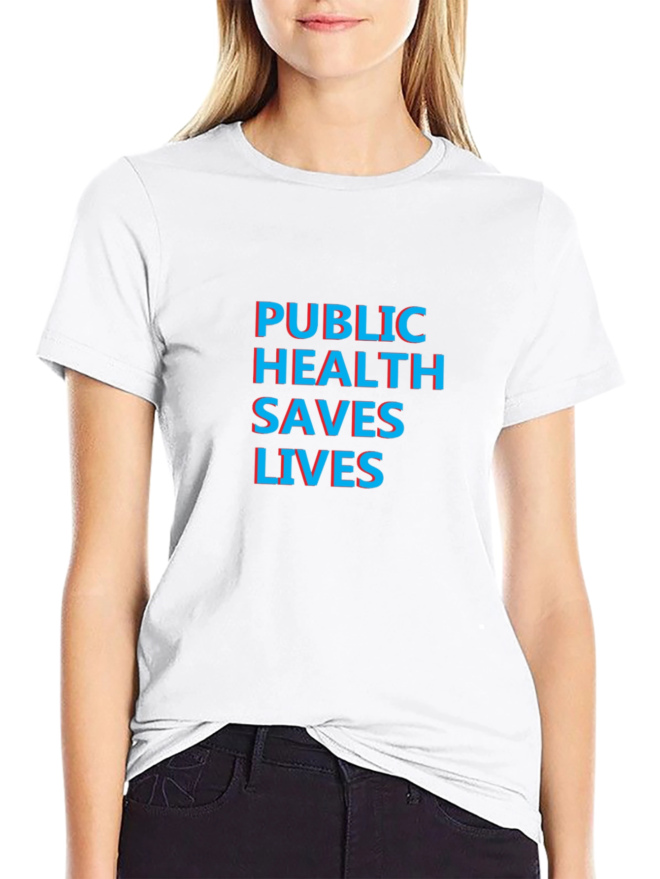 Black Public Health Saves Lives T-Shirt - Black view 9