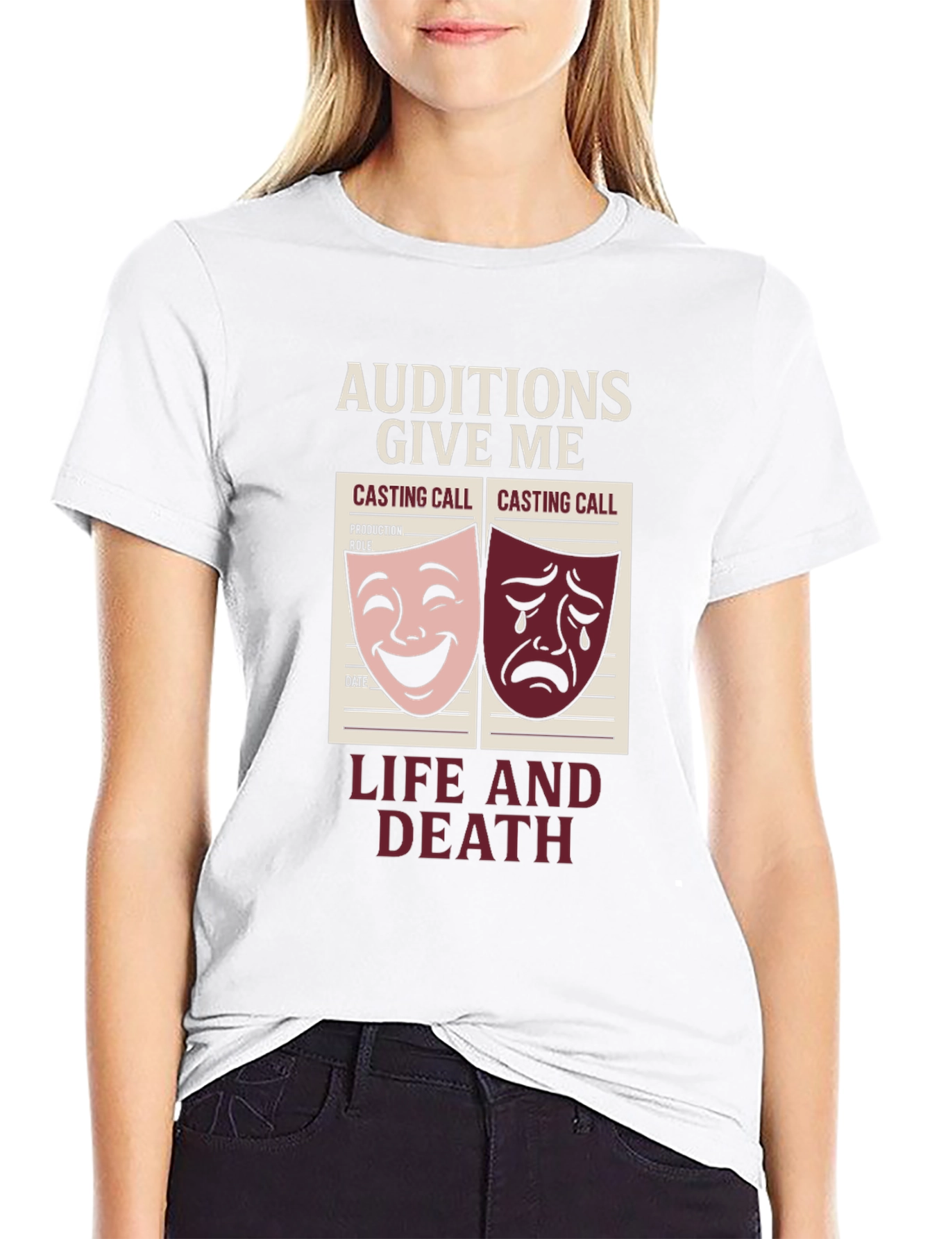 Black Auditions Life and Death T-Shirt view 9