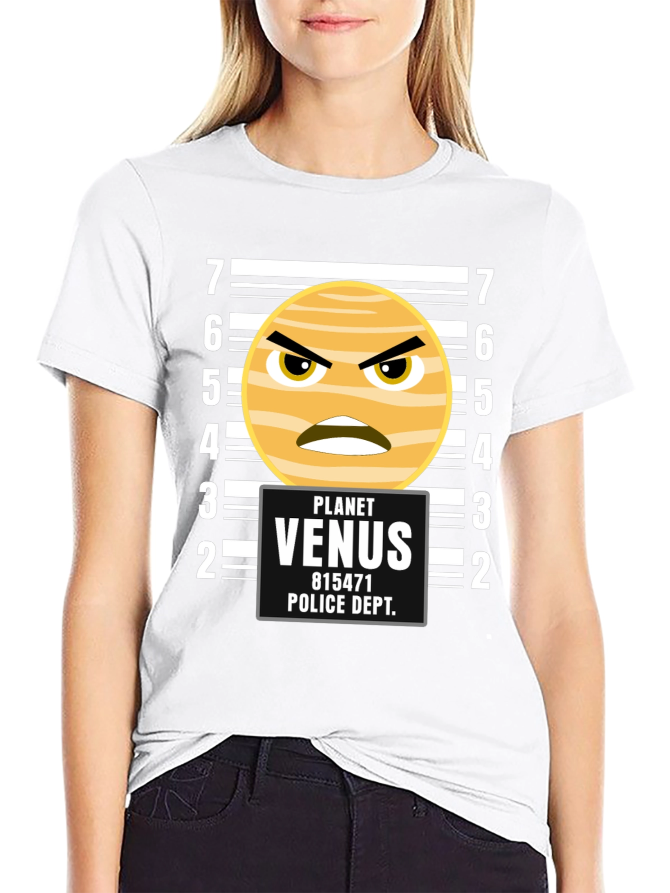 Black Planet Venus Mugshot Graphic T-Shirt view 9