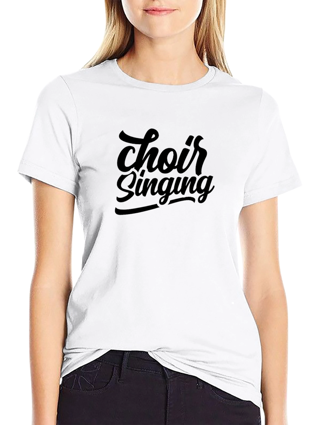 Black Choir Singing Black T-Shirt - Music Lover Tee view 9